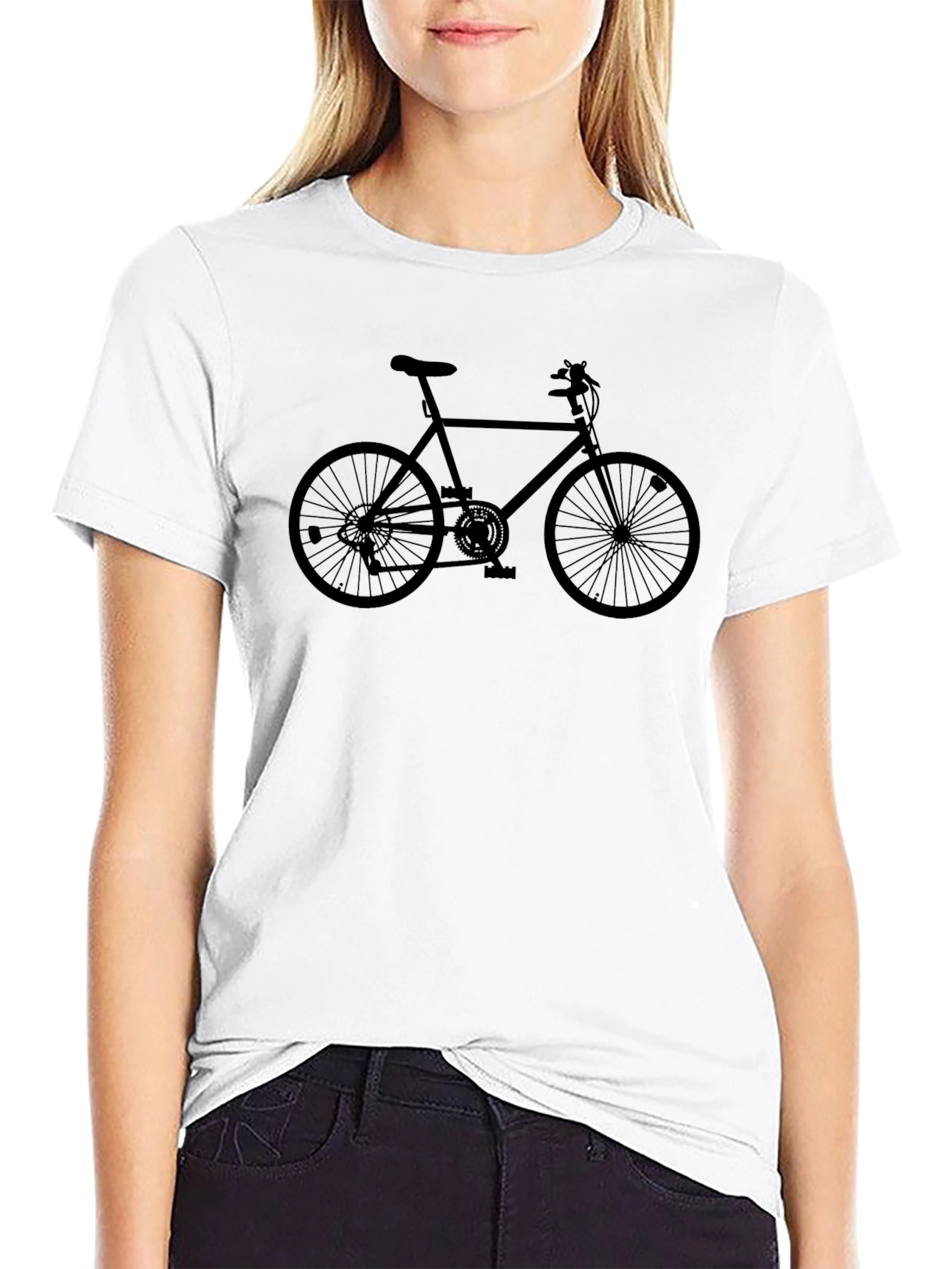 Black Bicycle Graphic T-Shirt - Casual Tee