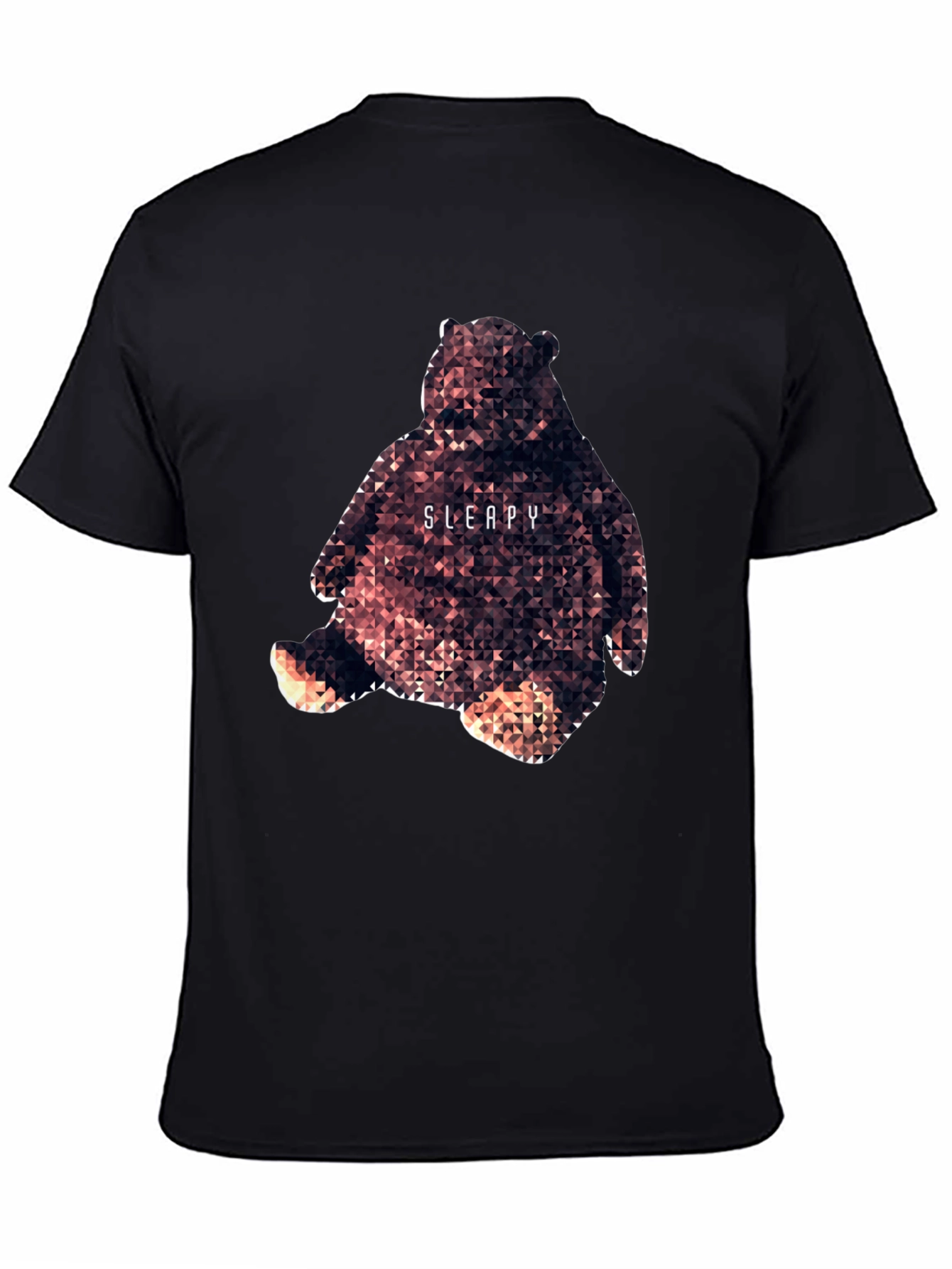 Geometric Bear Graphic Tee - Sleepy Design