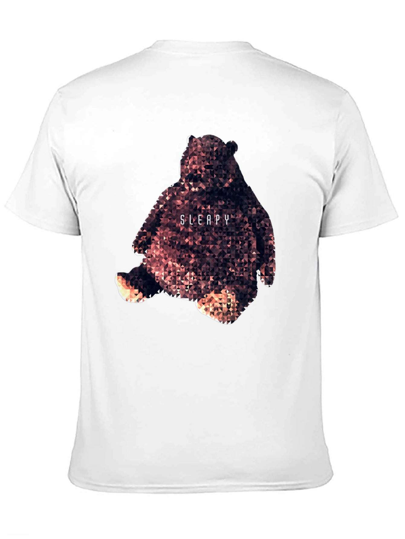 Geometric Bear Graphic Tee - Sleepy Design