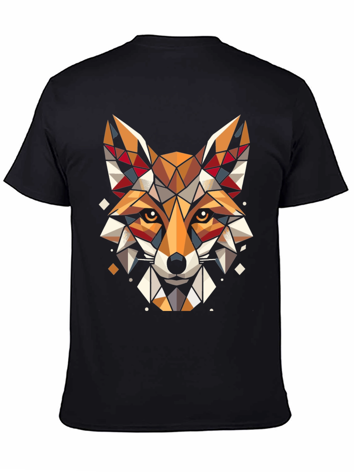 Geometric Fox Graphic Tee - Stylish Unisex T-Shirt