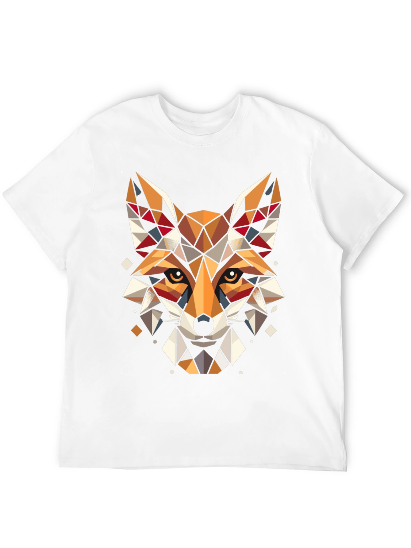 Geometric Fox Graphic Tee - Stylish Unisex T-Shirt