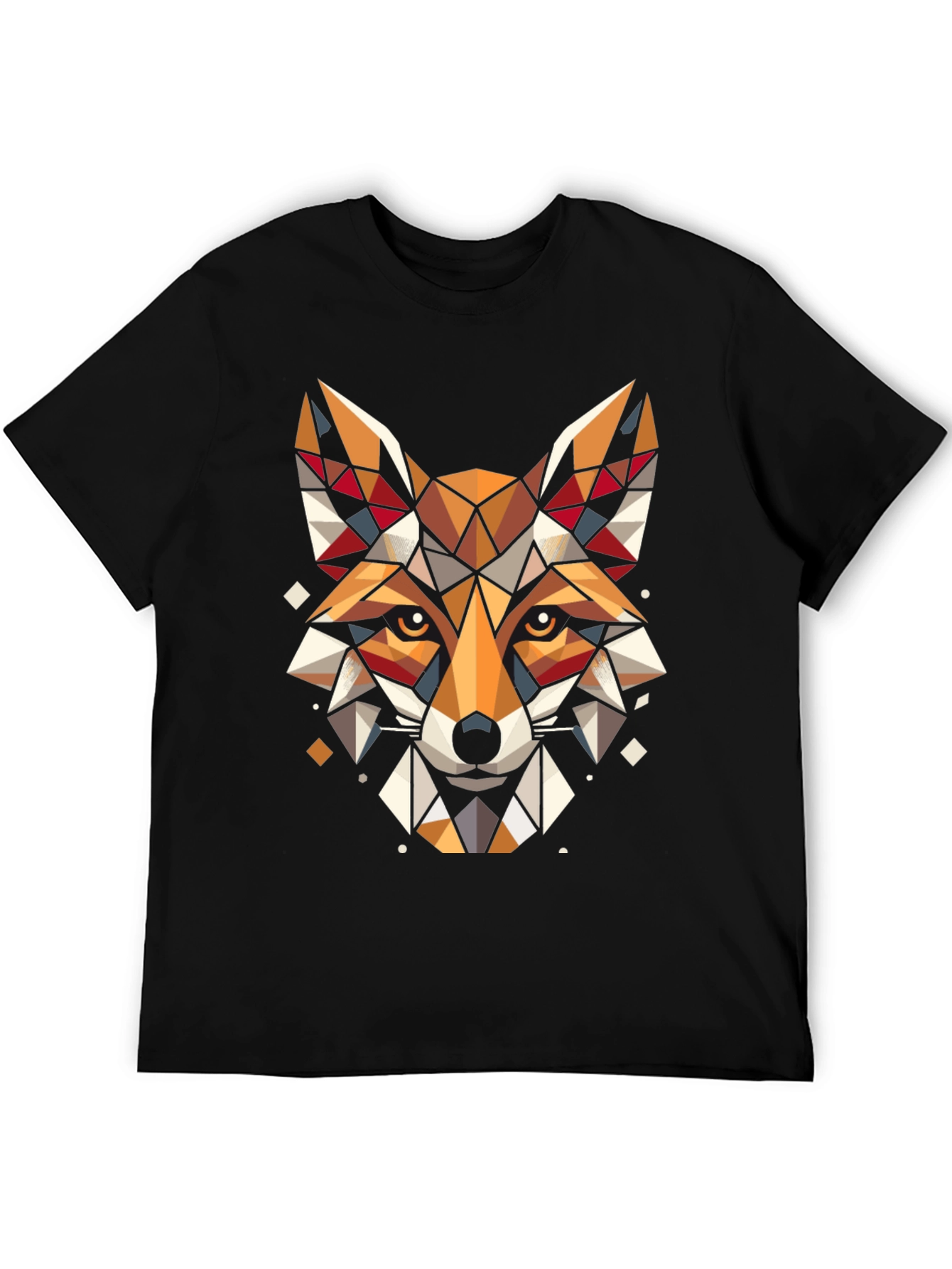 Geometric Fox Graphic Tee - Stylish Unisex T-Shirt
