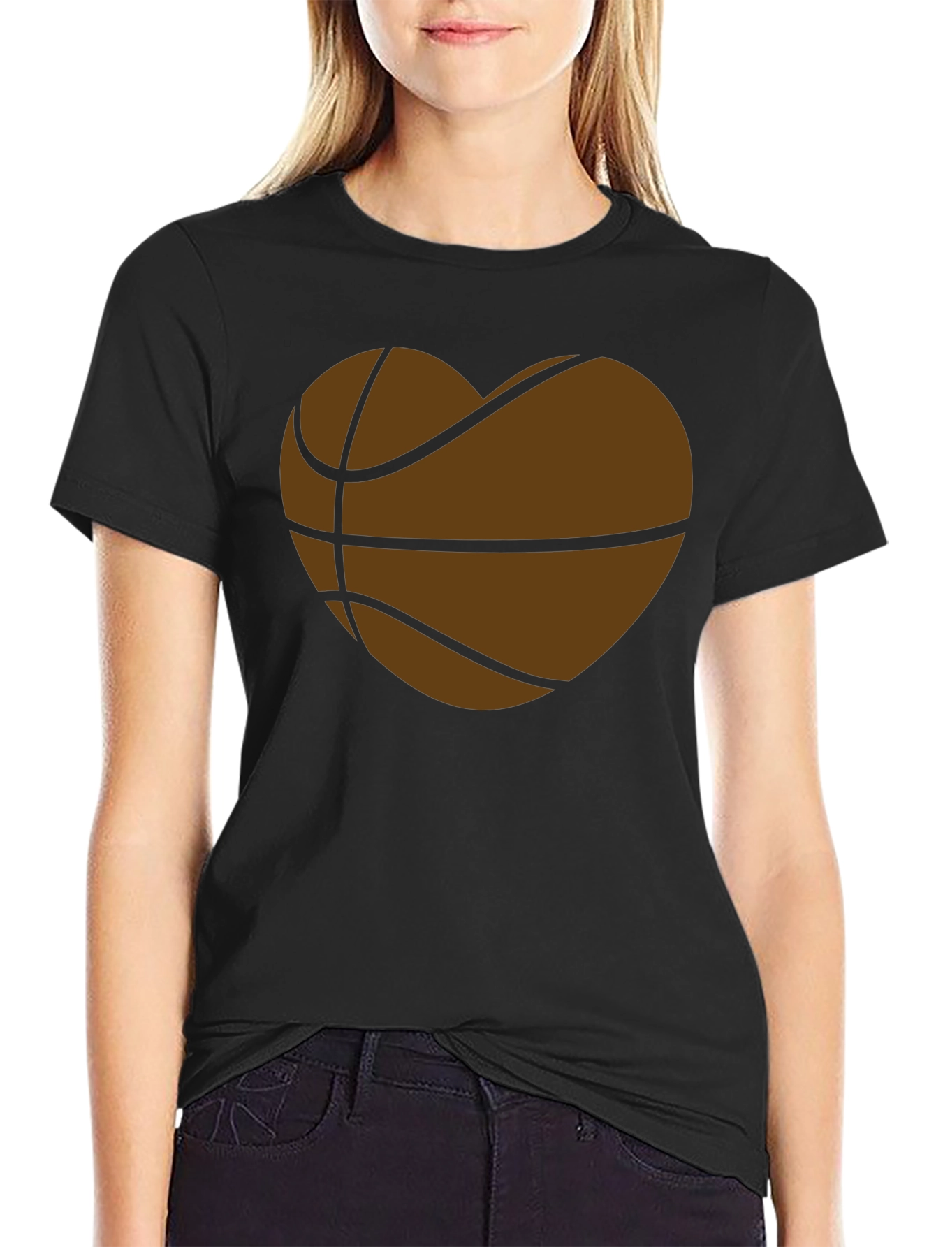 Basketball Heart T-Shirt - Sporty Graphic Tee