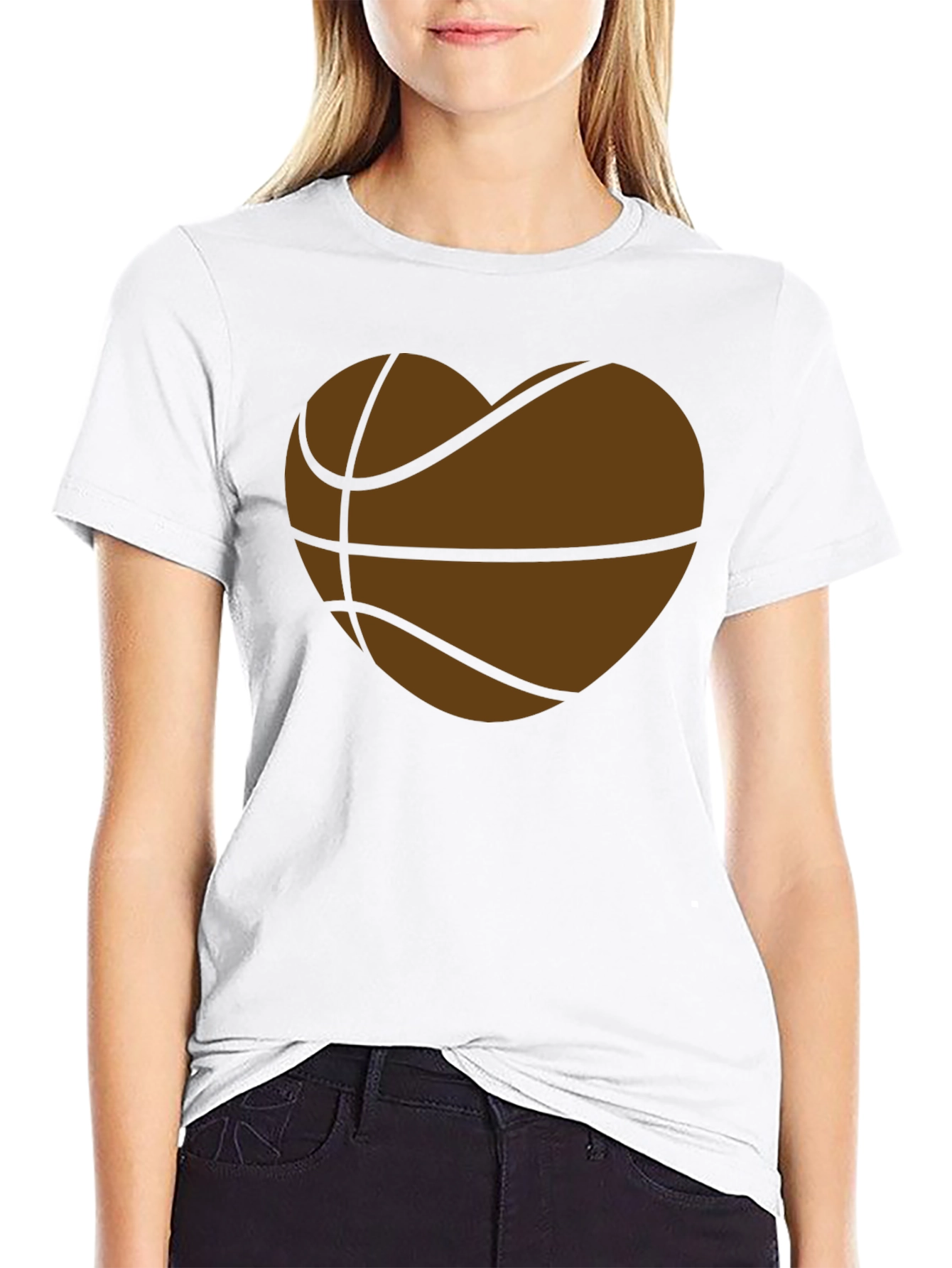 Basketball Heart T-Shirt - Sporty Graphic Tee