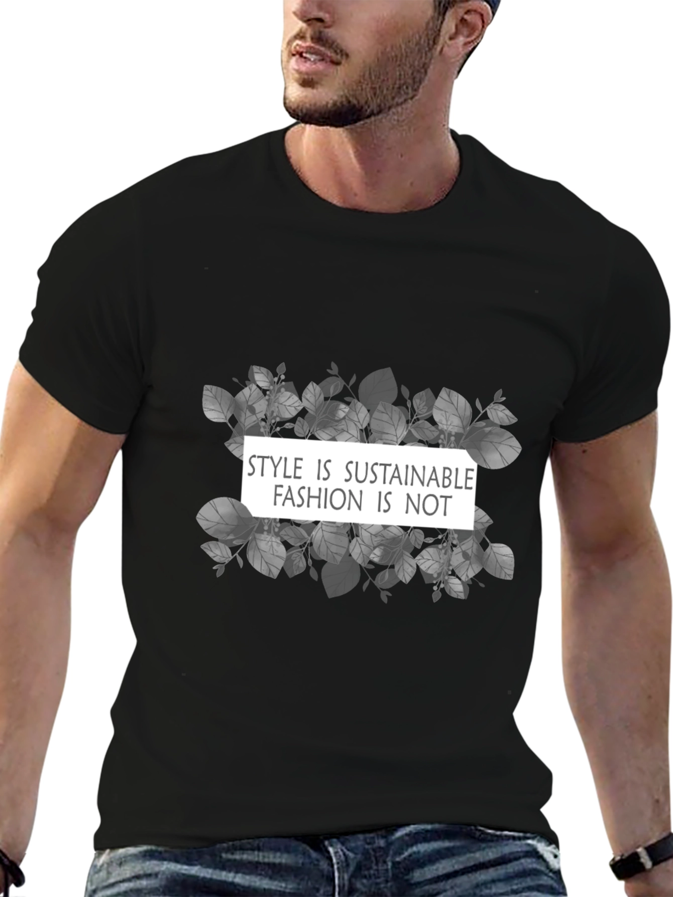 Sustainable Style Graphic Tee - Soft Cotton Blend