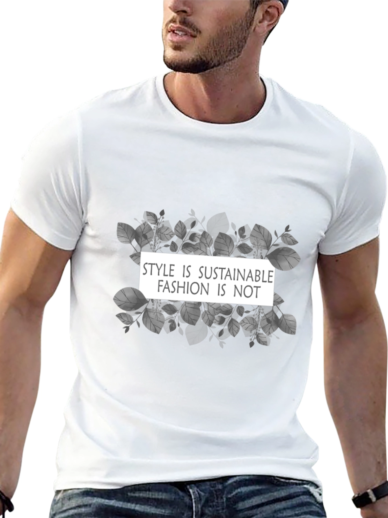 Sustainable Style Graphic Tee - Soft Cotton Blend