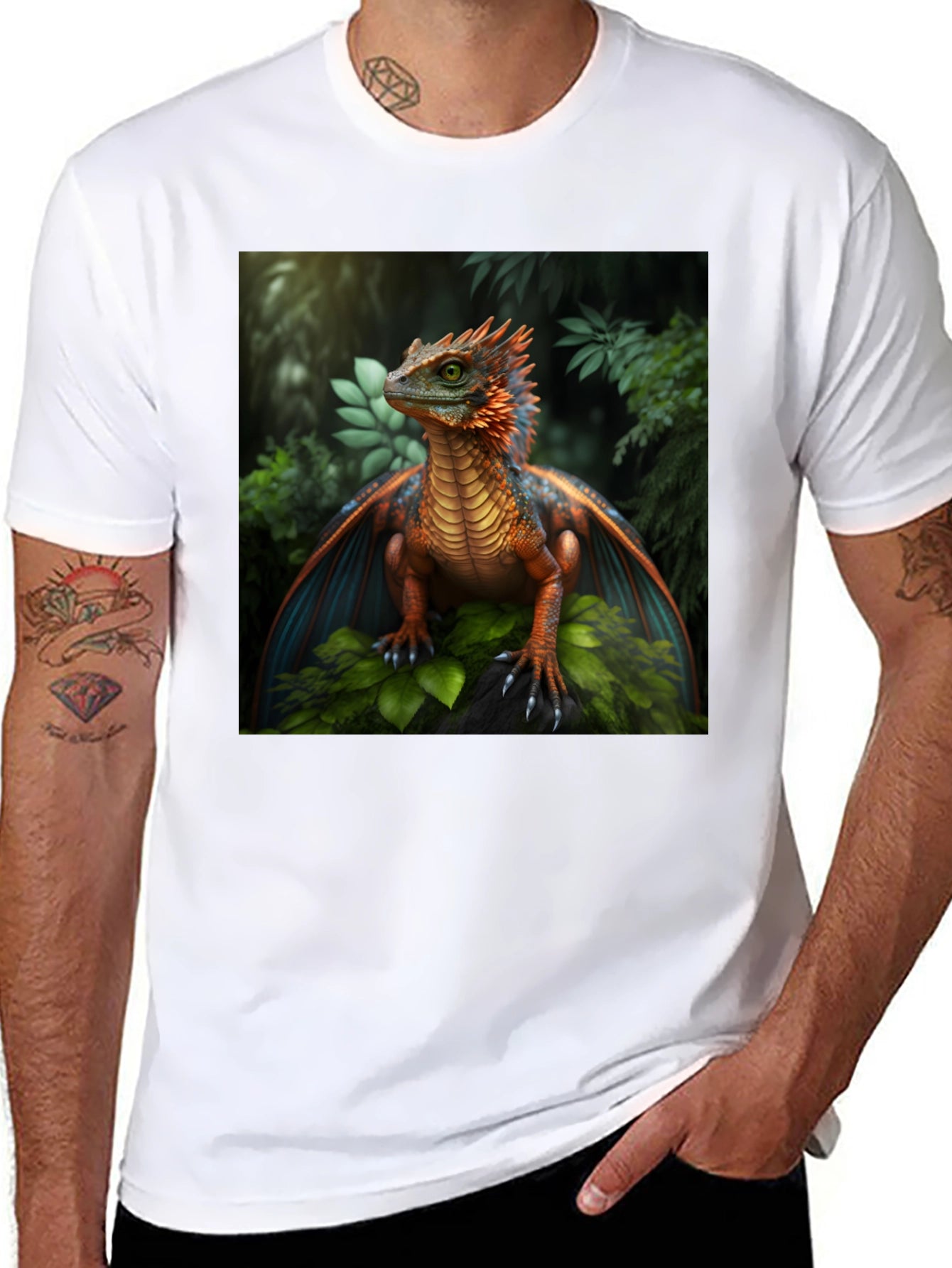 Dragon Graphic Tee - Fantasy Creature Print