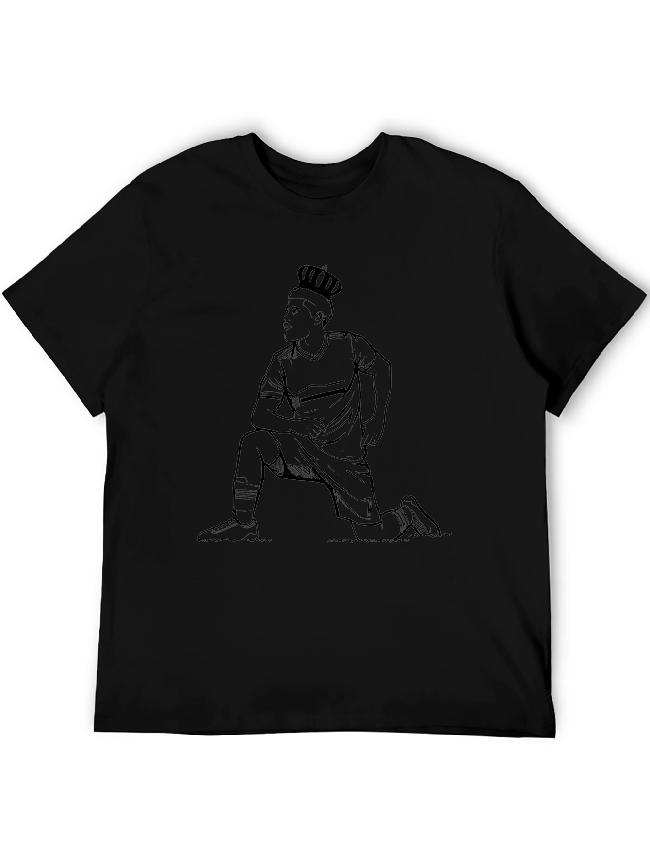 Kneeling King T-Shirt - Black Graphic Tee