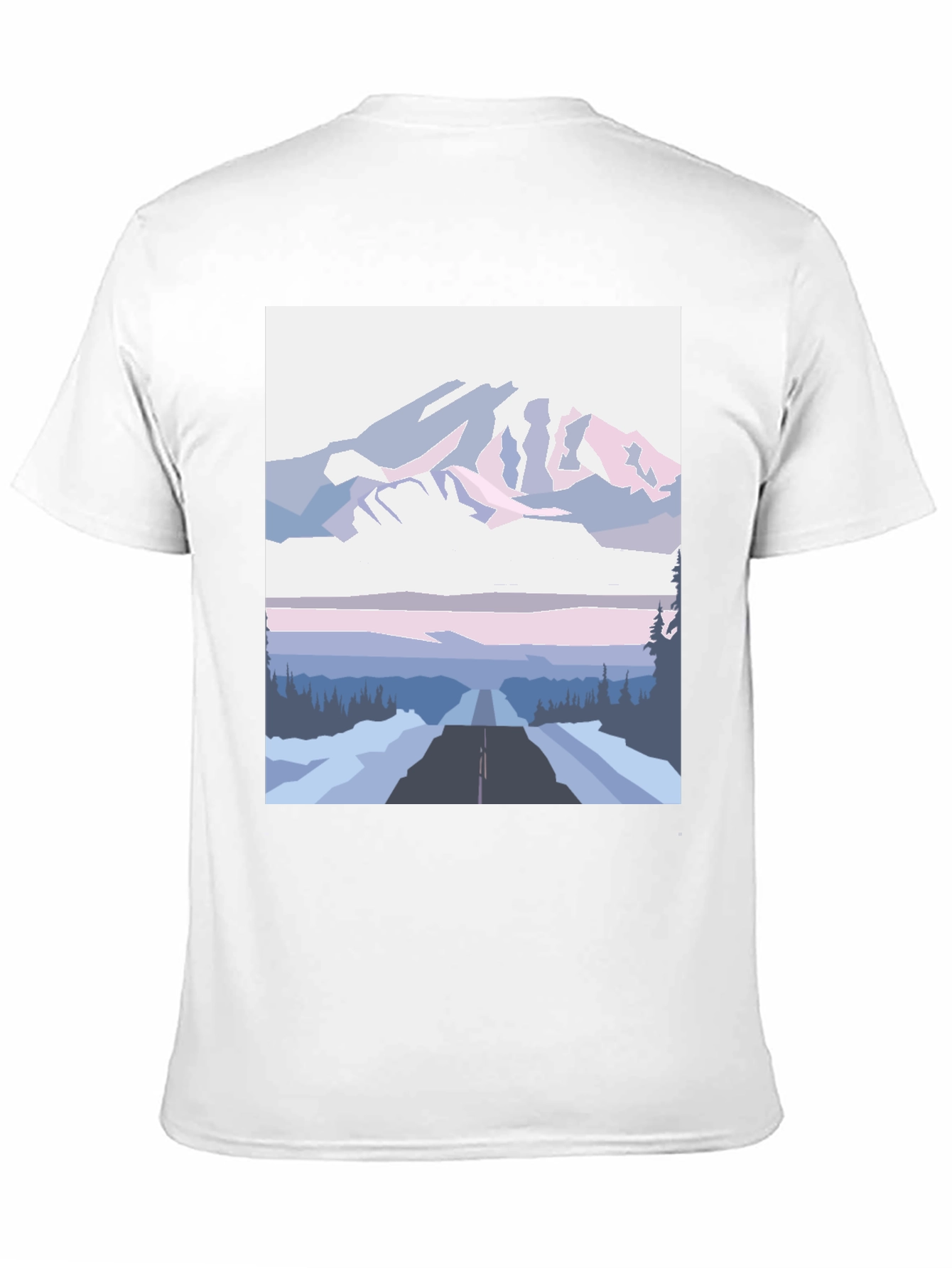 Mountain Road Graphic Tee - Black Cotton
