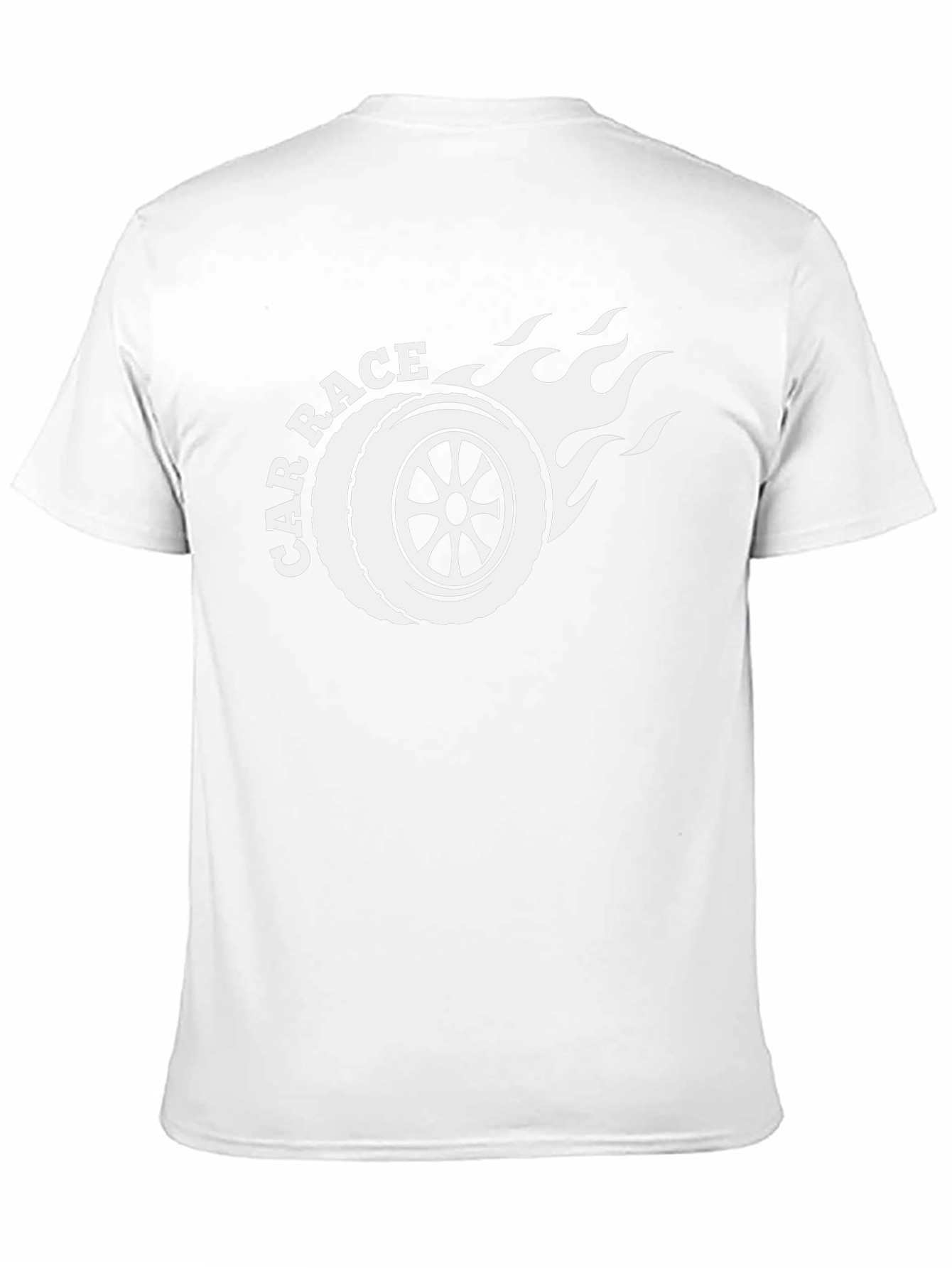 Car Race Tire Graphic Tee - Black