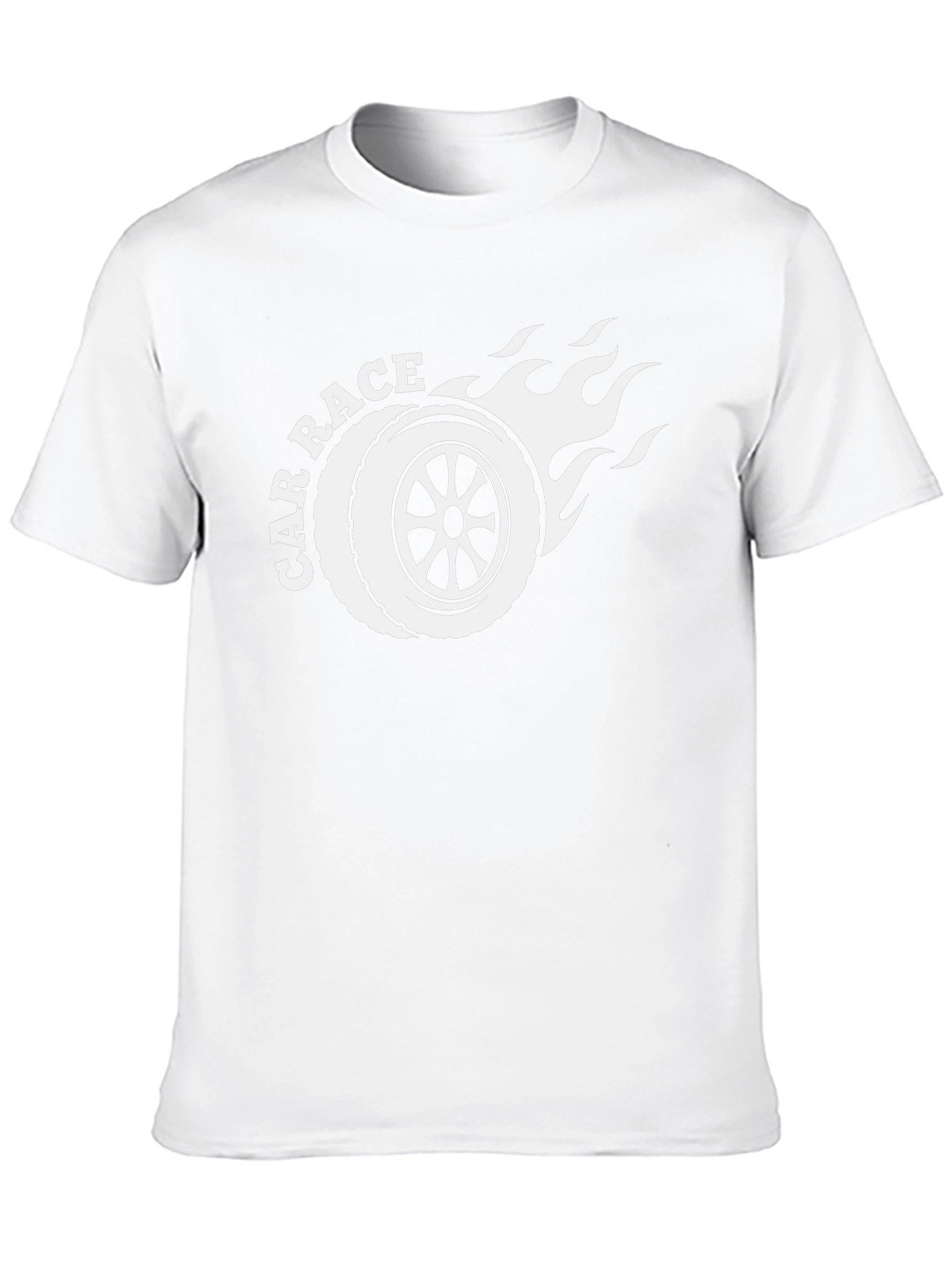 Car Race Tire Graphic Tee - Black