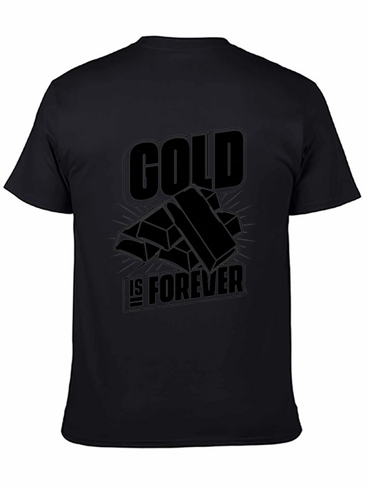 Gold Is Forever Graphic Tee - Black Cotton T-Shirt