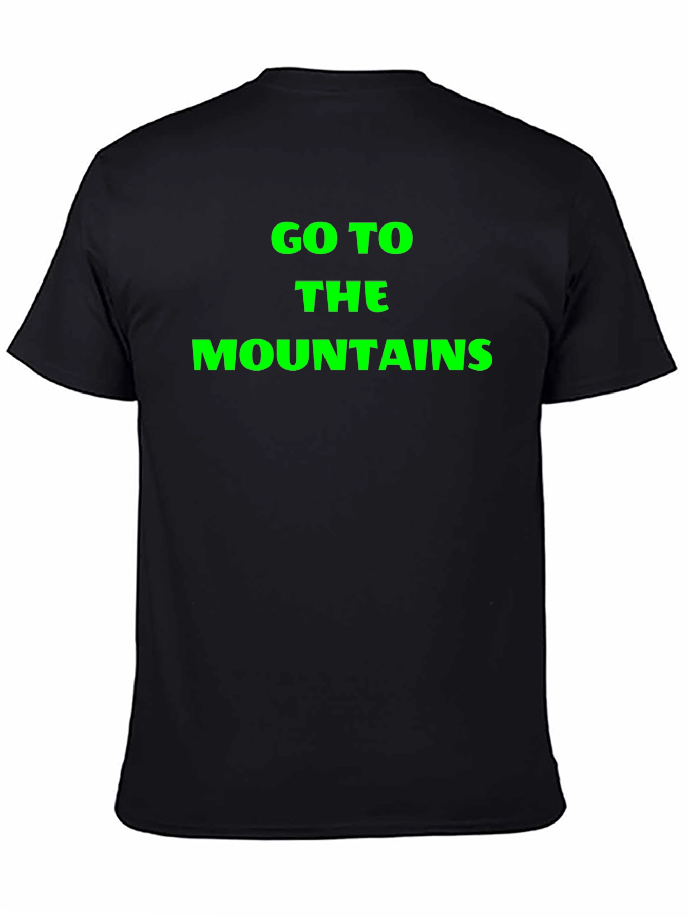 Go To The Mountains Black Graphic Tee