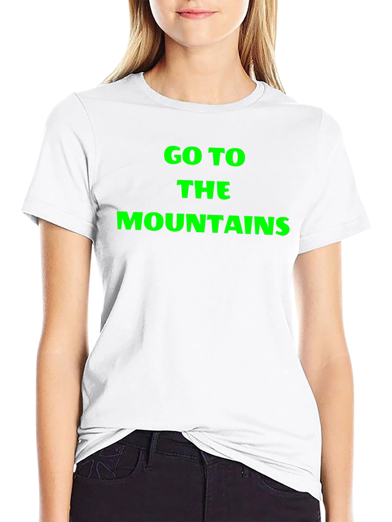 Go To The Mountains Black Graphic Tee