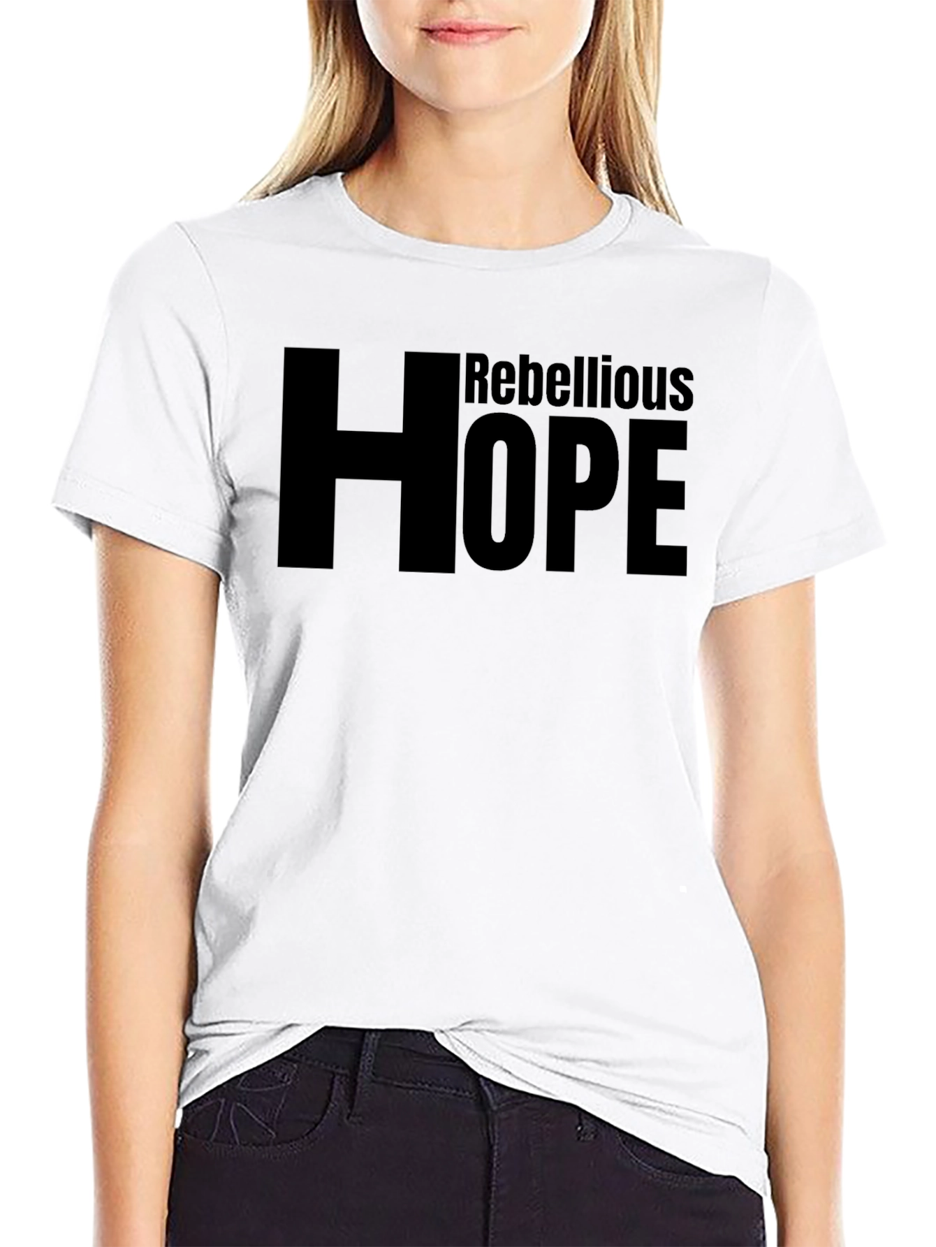 Rebellious Hope T-Shirt - Unisex Black Graphic Tee