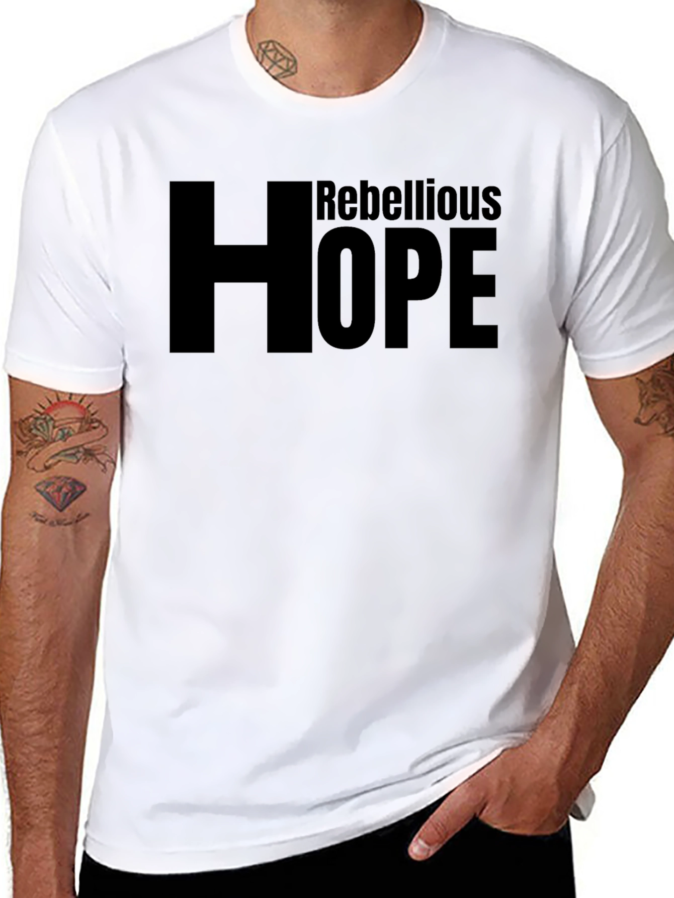 Rebellious Hope T-Shirt - Unisex Black Graphic Tee