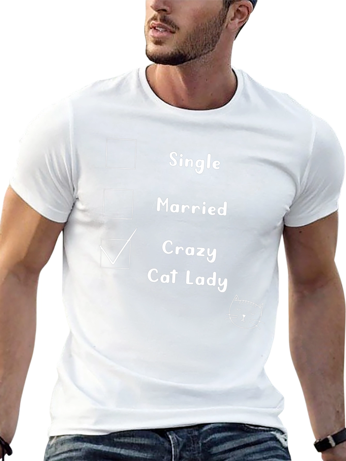 Crazy Cat Lady Graphic Tee - Novelty T-Shirt