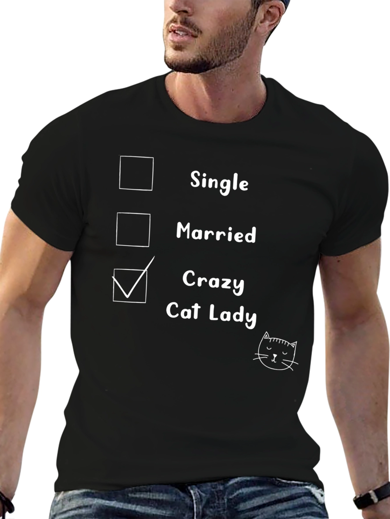 Crazy Cat Lady Graphic Tee - Novelty T-Shirt