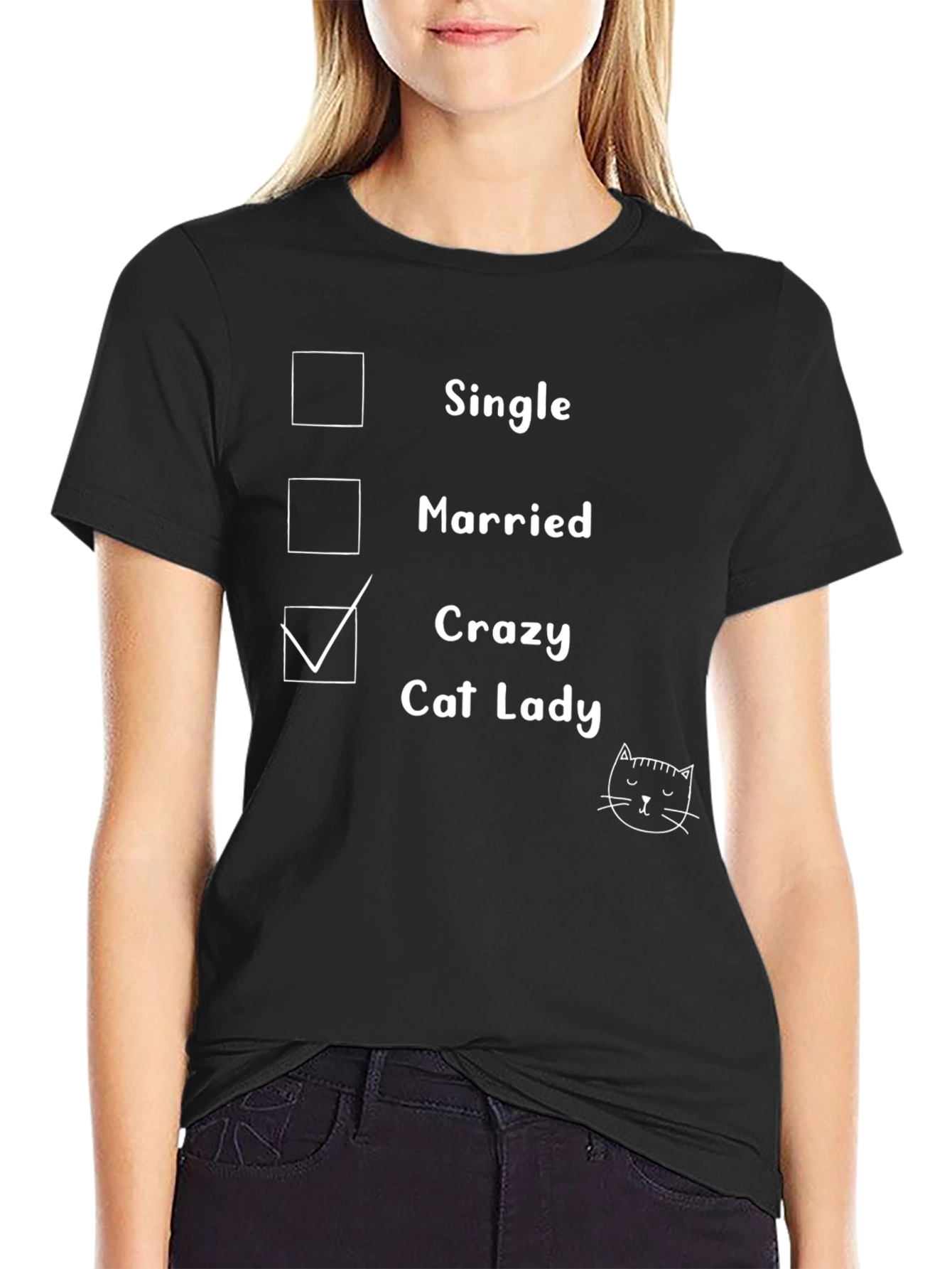 Crazy Cat Lady Graphic Tee - Novelty T-Shirt