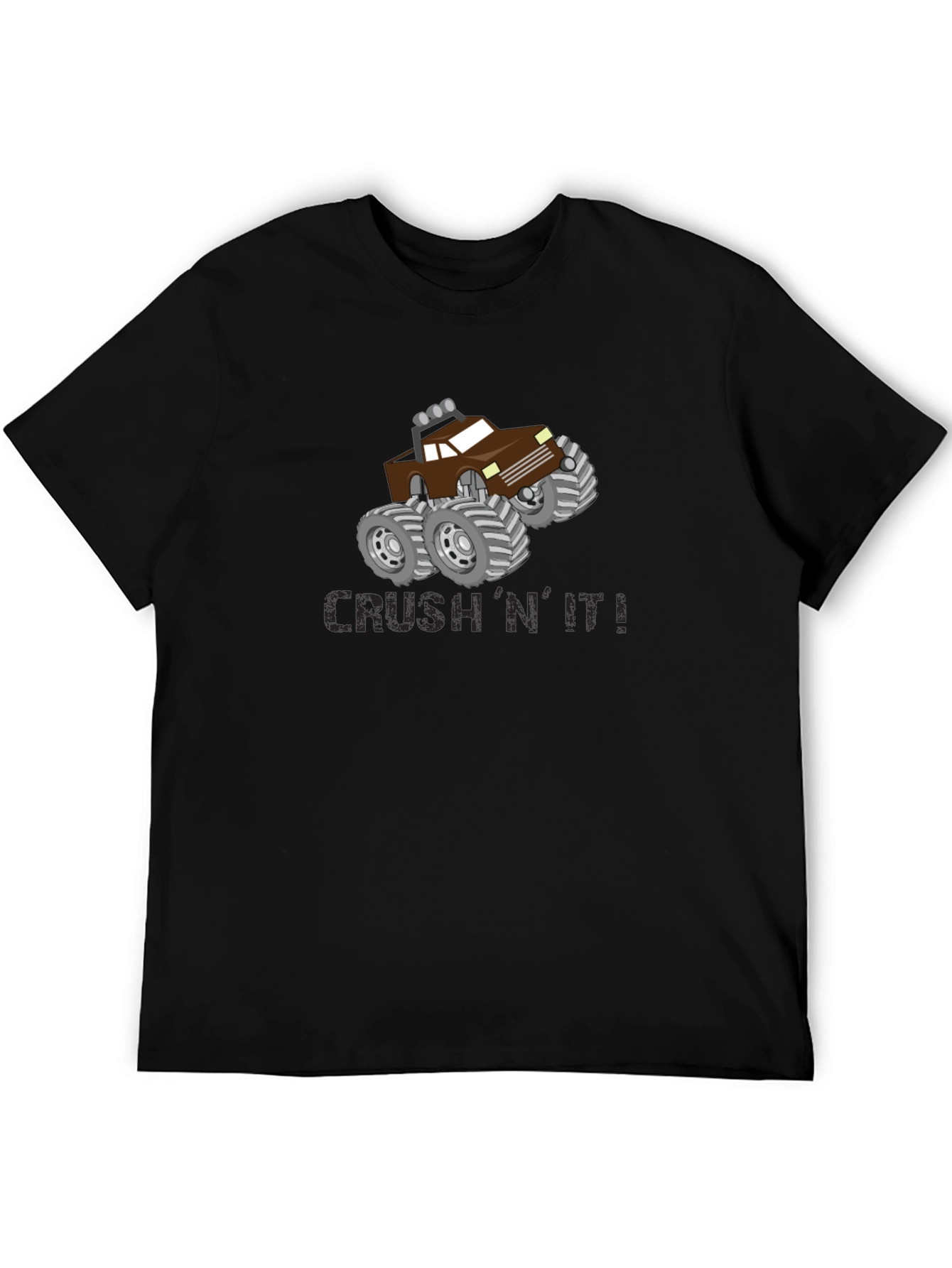Crush N It Monster Truck Black T-Shirt
