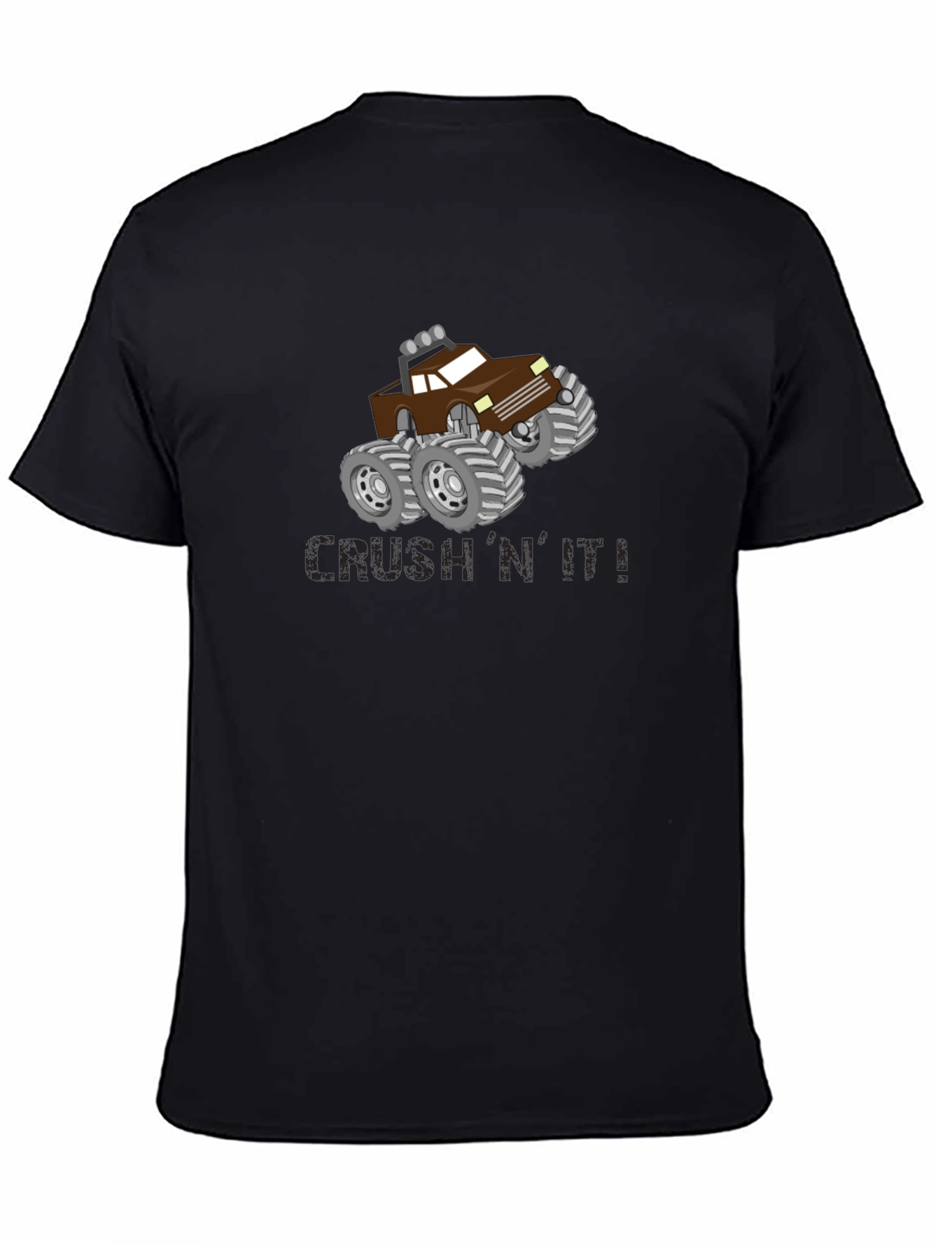 Crush N It Monster Truck Black T-Shirt