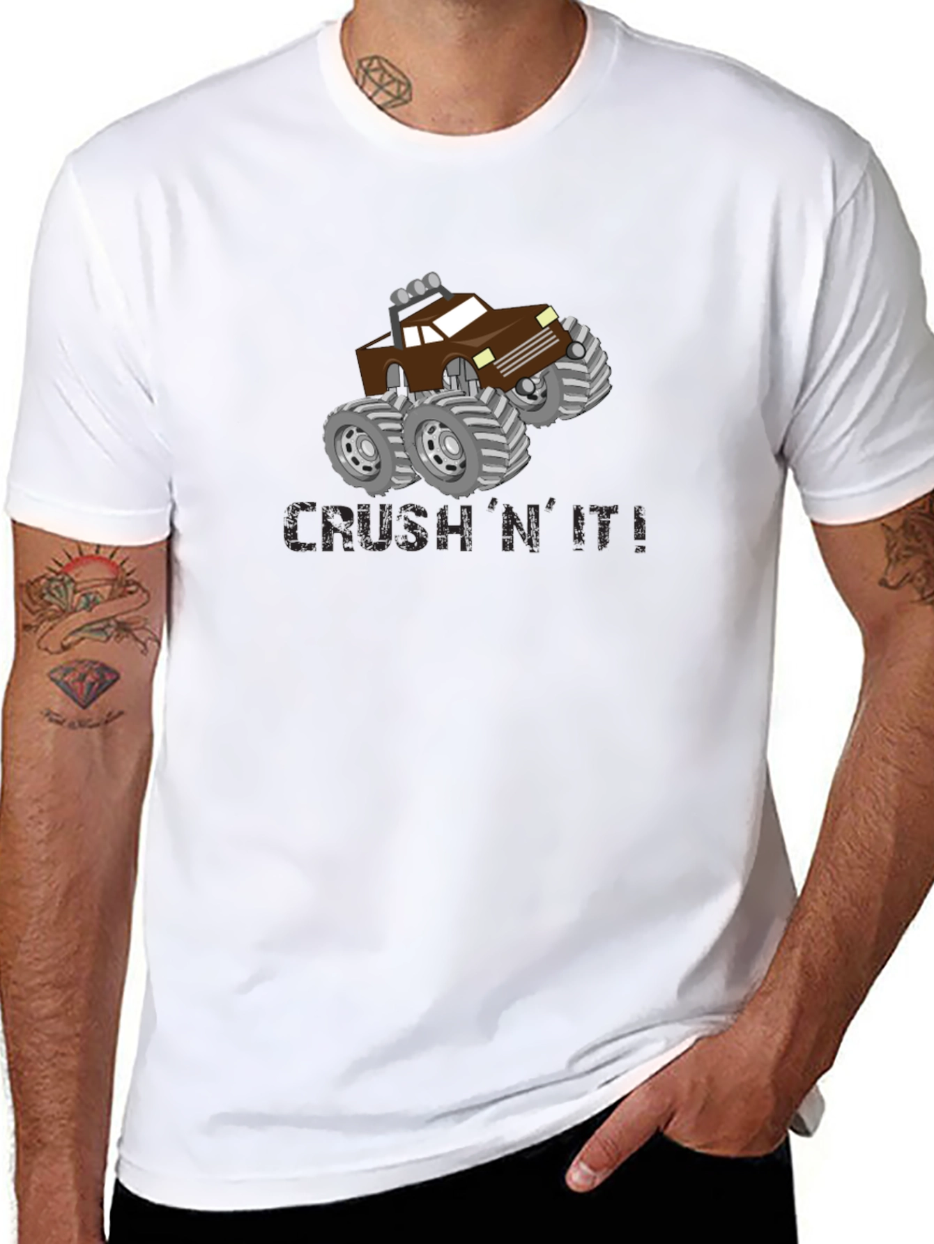 Crush N It Monster Truck Black T-Shirt