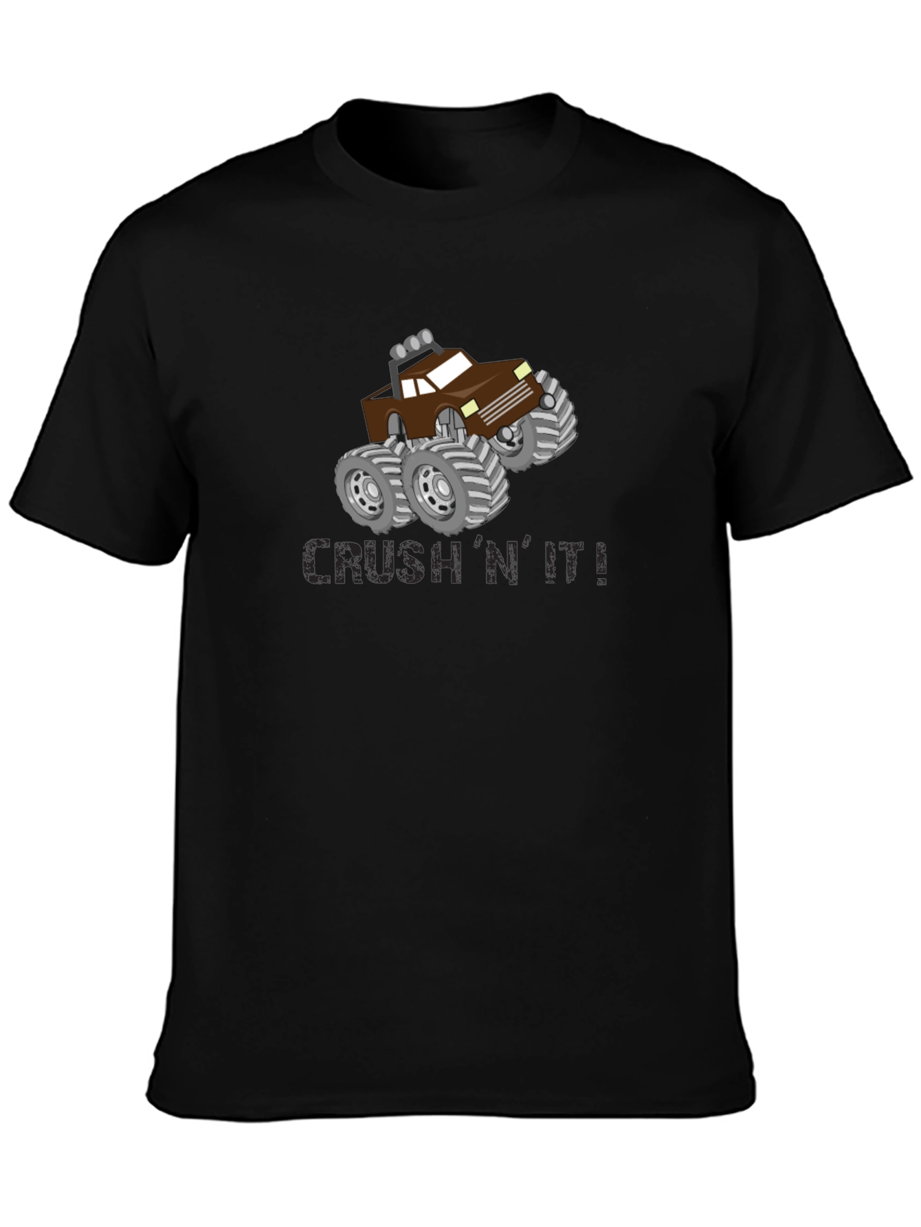Crush N It Monster Truck Black T-Shirt