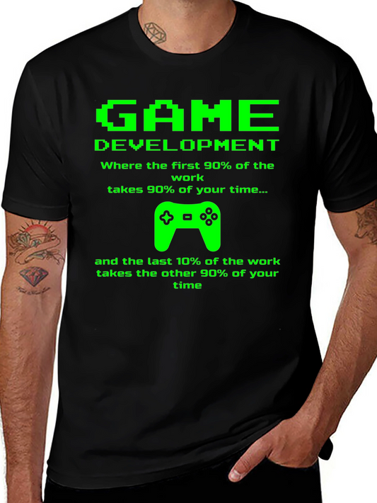 Game Development Funny Black T-Shirt