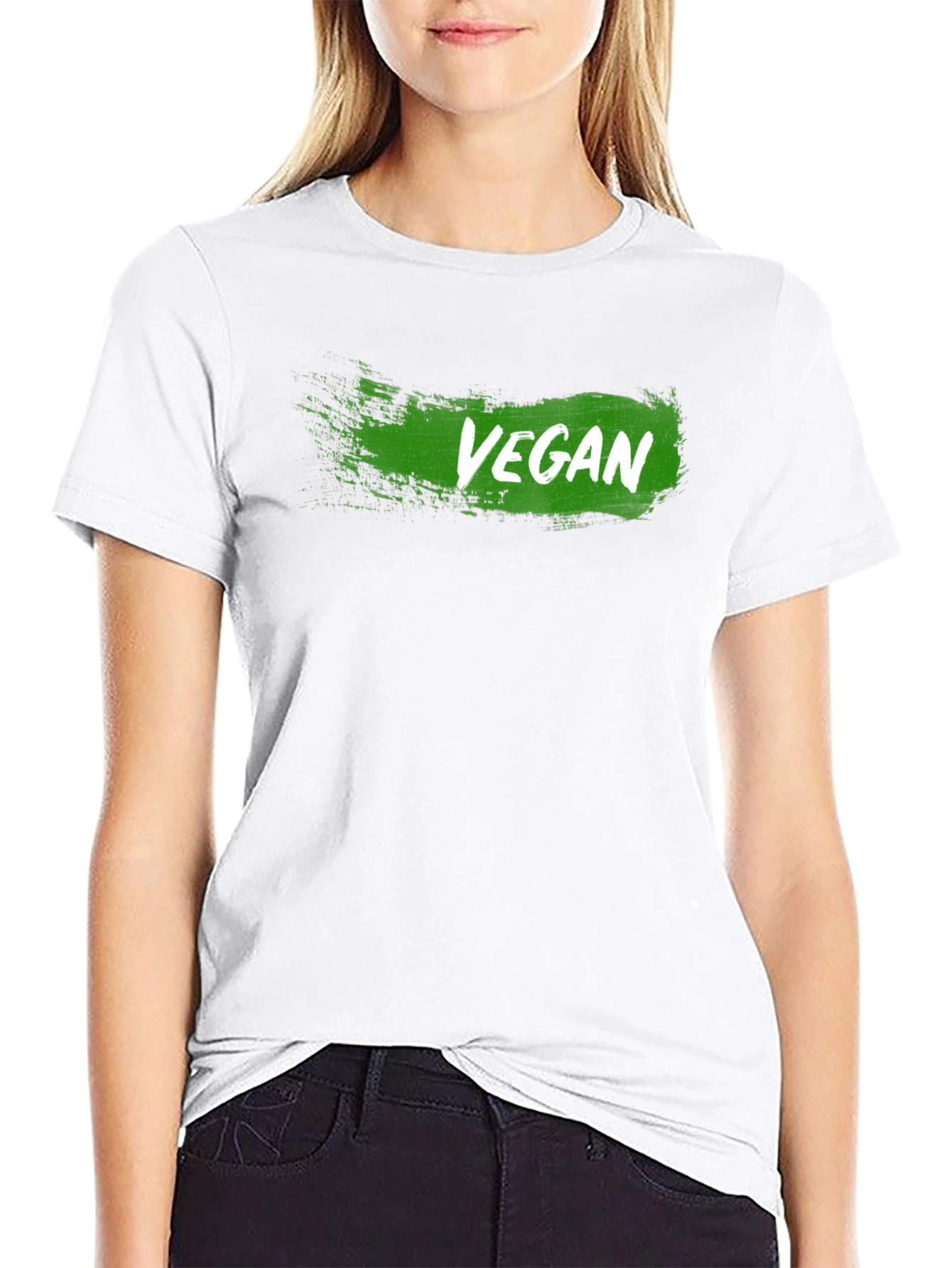 Vegan T-Shirt - Green Grunge Design