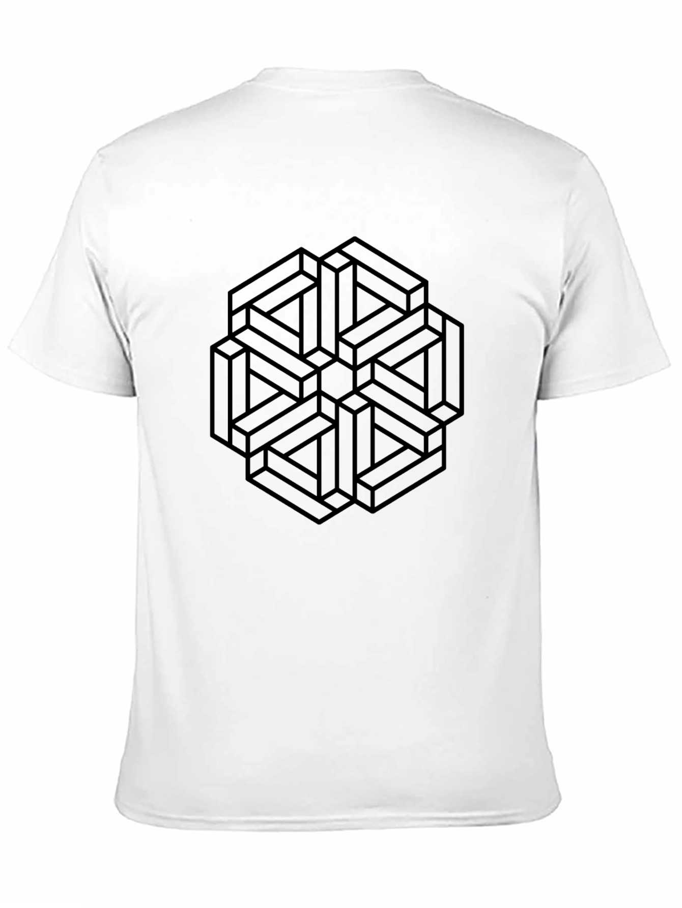 Geometric Illusion Black T-Shirt