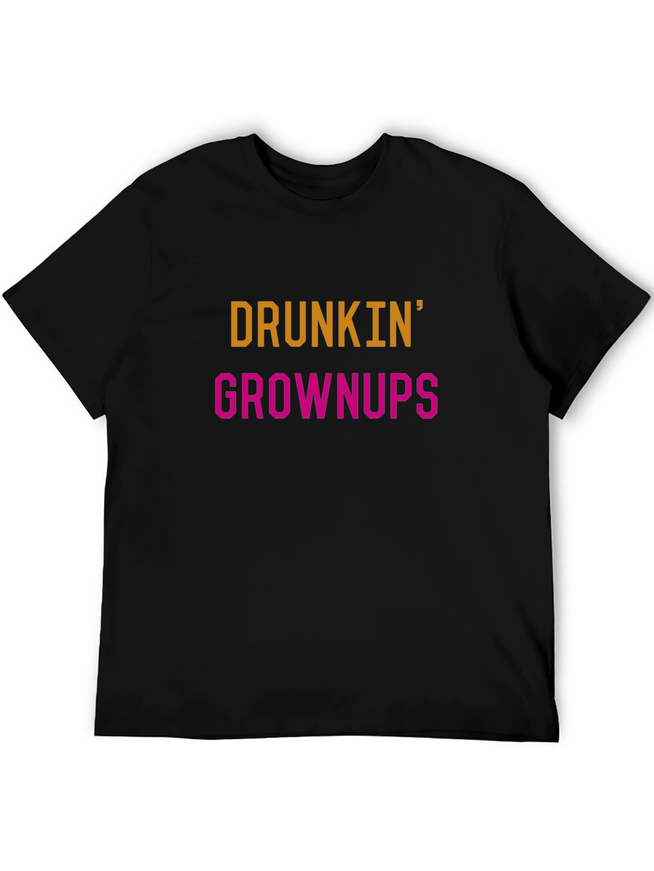 Drunkin Grownups Graphic Tee - Black Cotton Blend