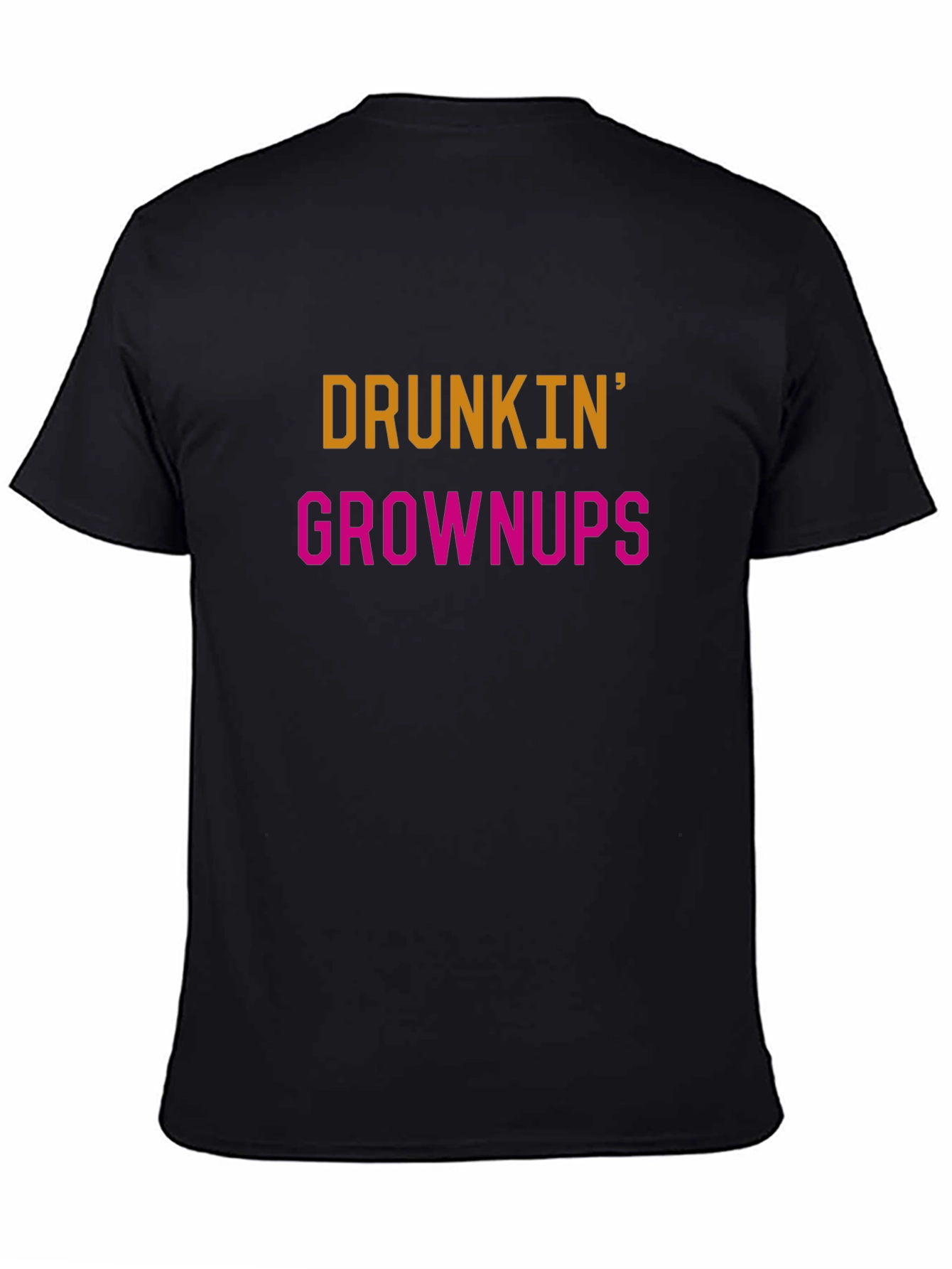 Drunkin Grownups Graphic Tee - Black Cotton Blend