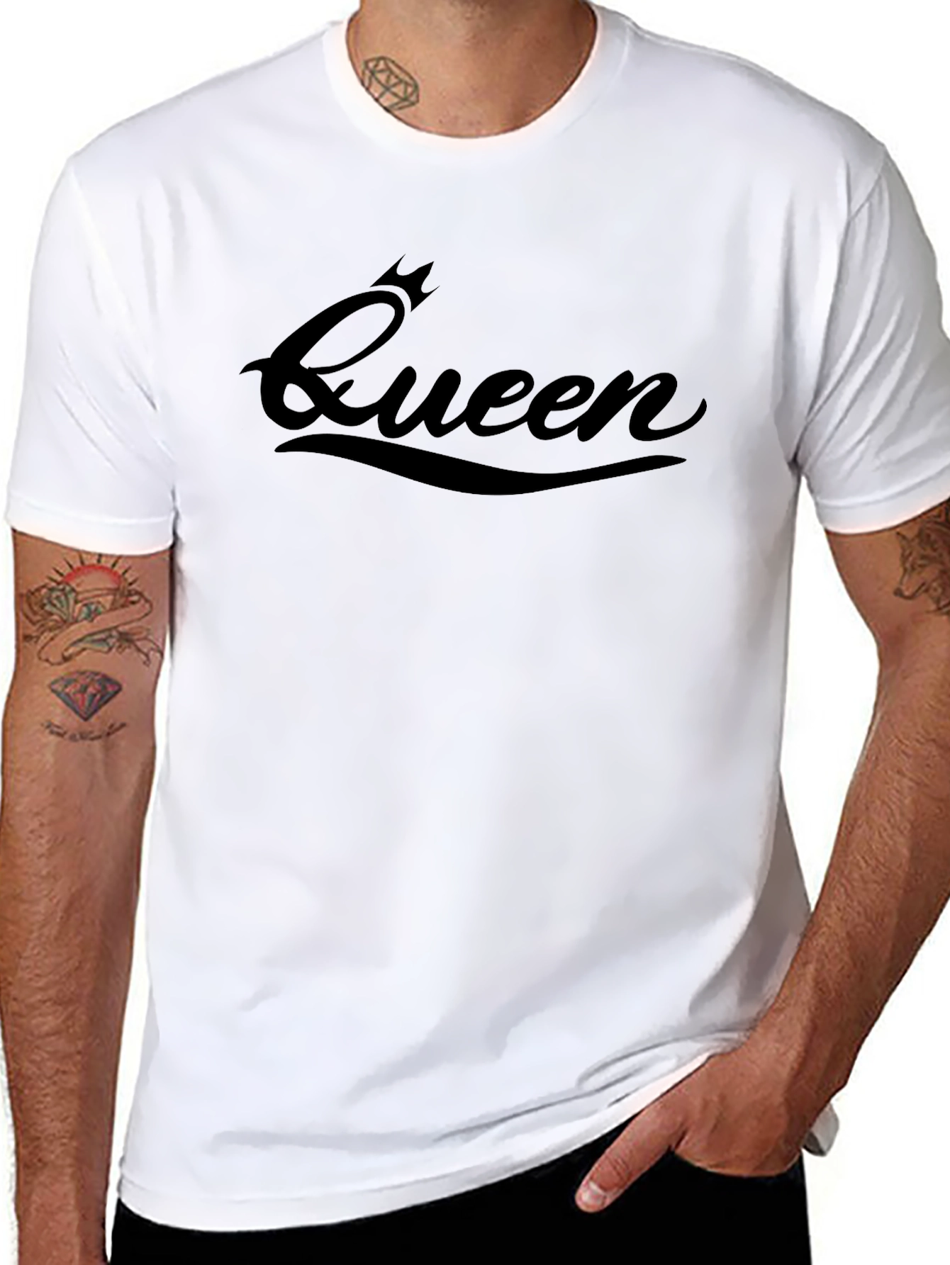 Queen Graphic Tee - Black Casual T-Shirt