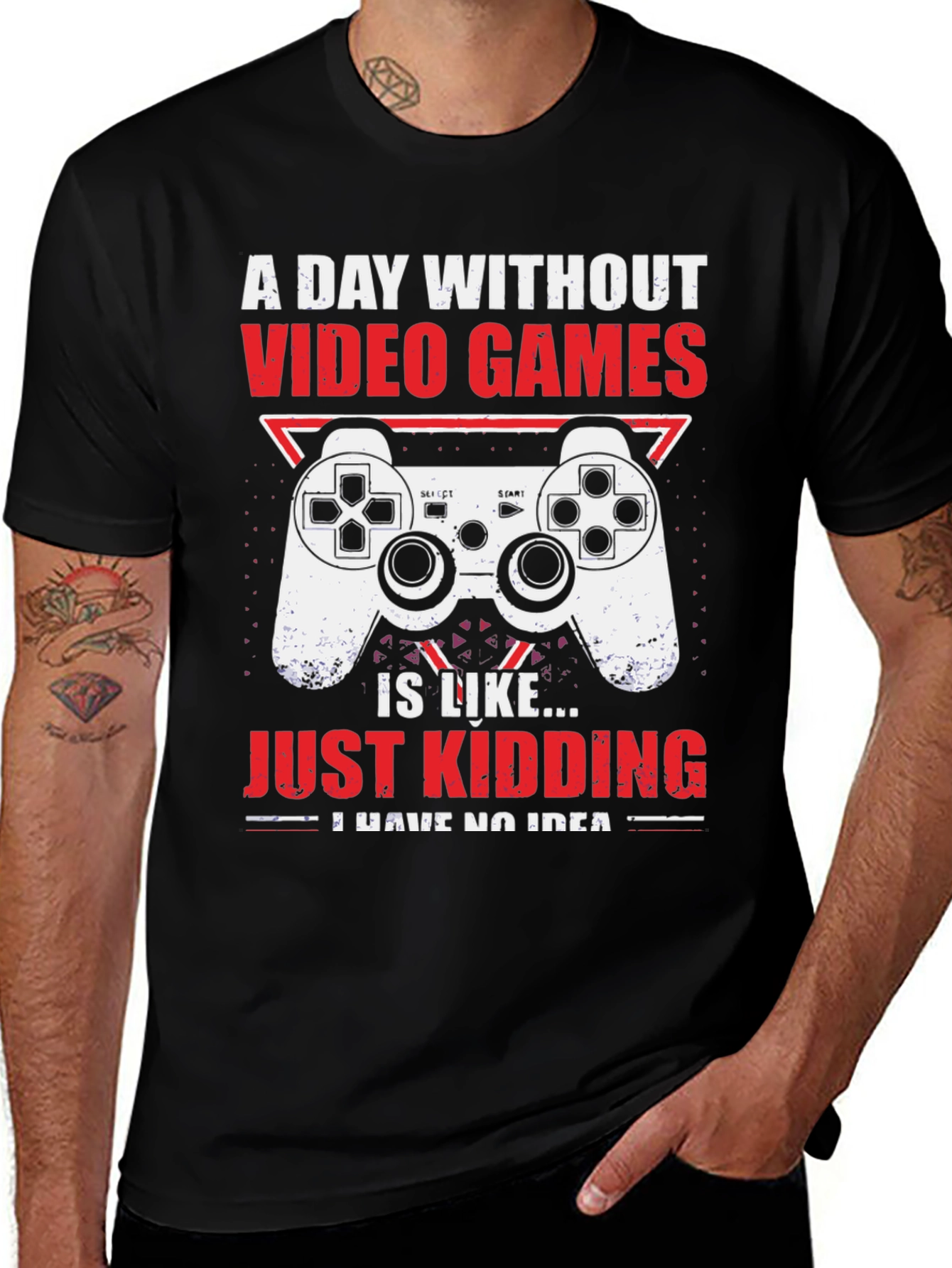 Funny Gamer T-Shirt - A Day Without Video Games