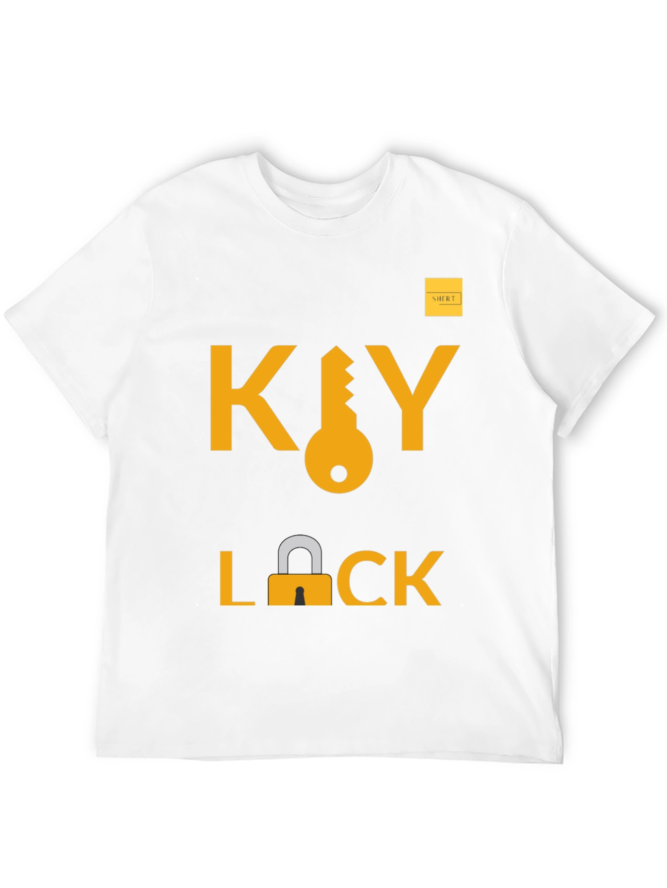 Key Lock Graphic Tee - Trendy Unisex T-Shirt