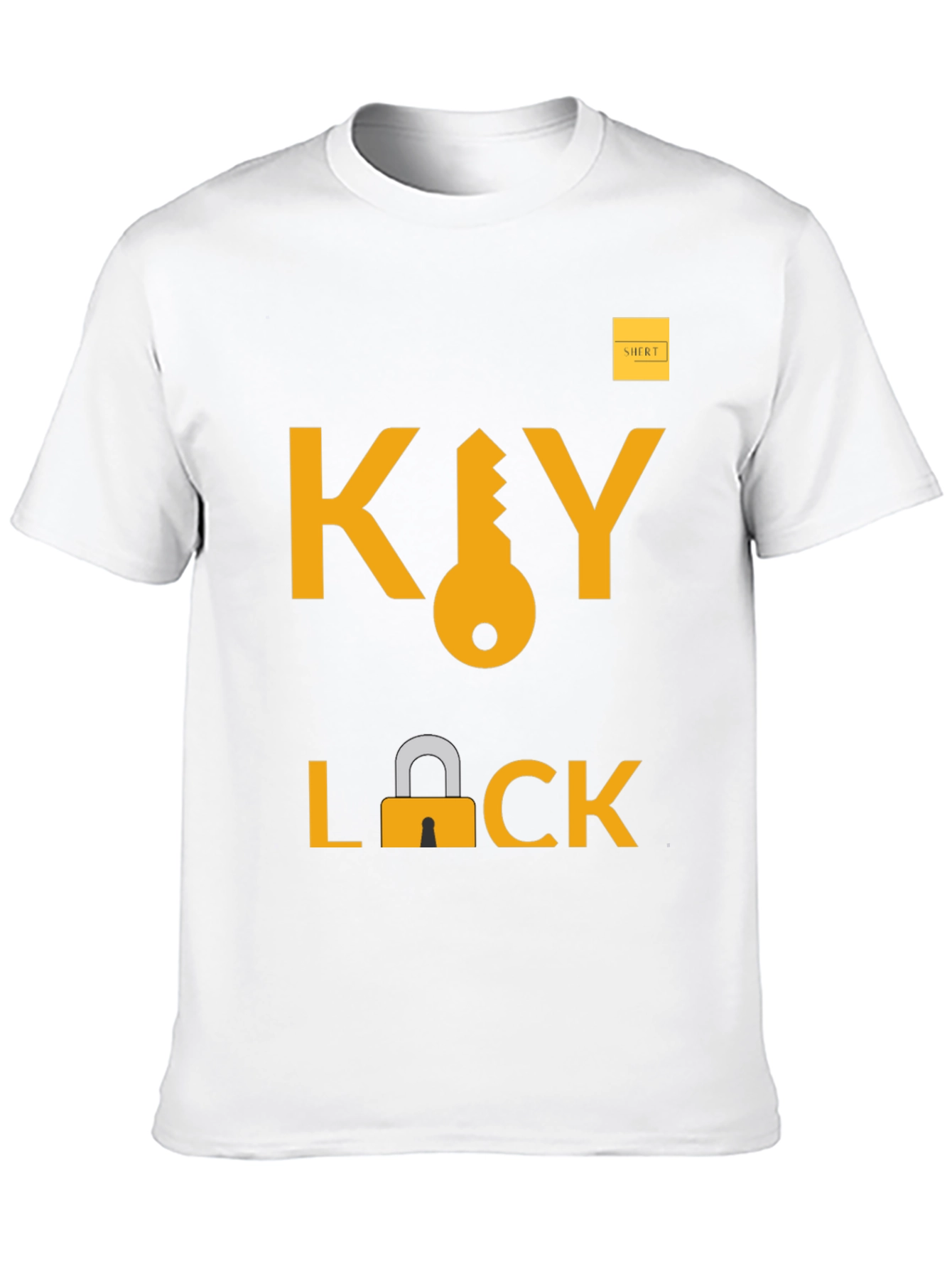 Key Lock Graphic Tee - Trendy Unisex T-Shirt