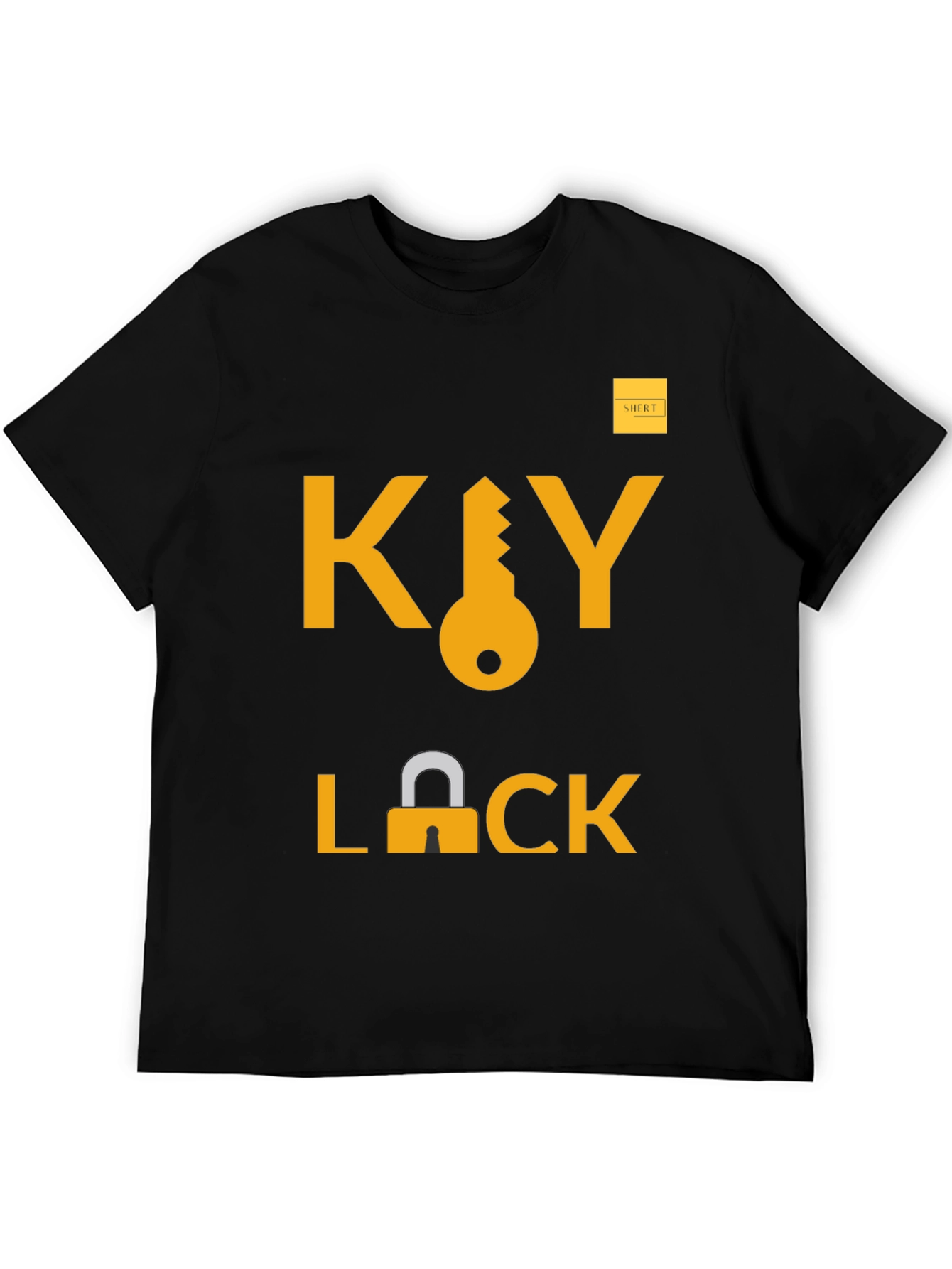 Key Lock Graphic Tee - Trendy Unisex T-Shirt