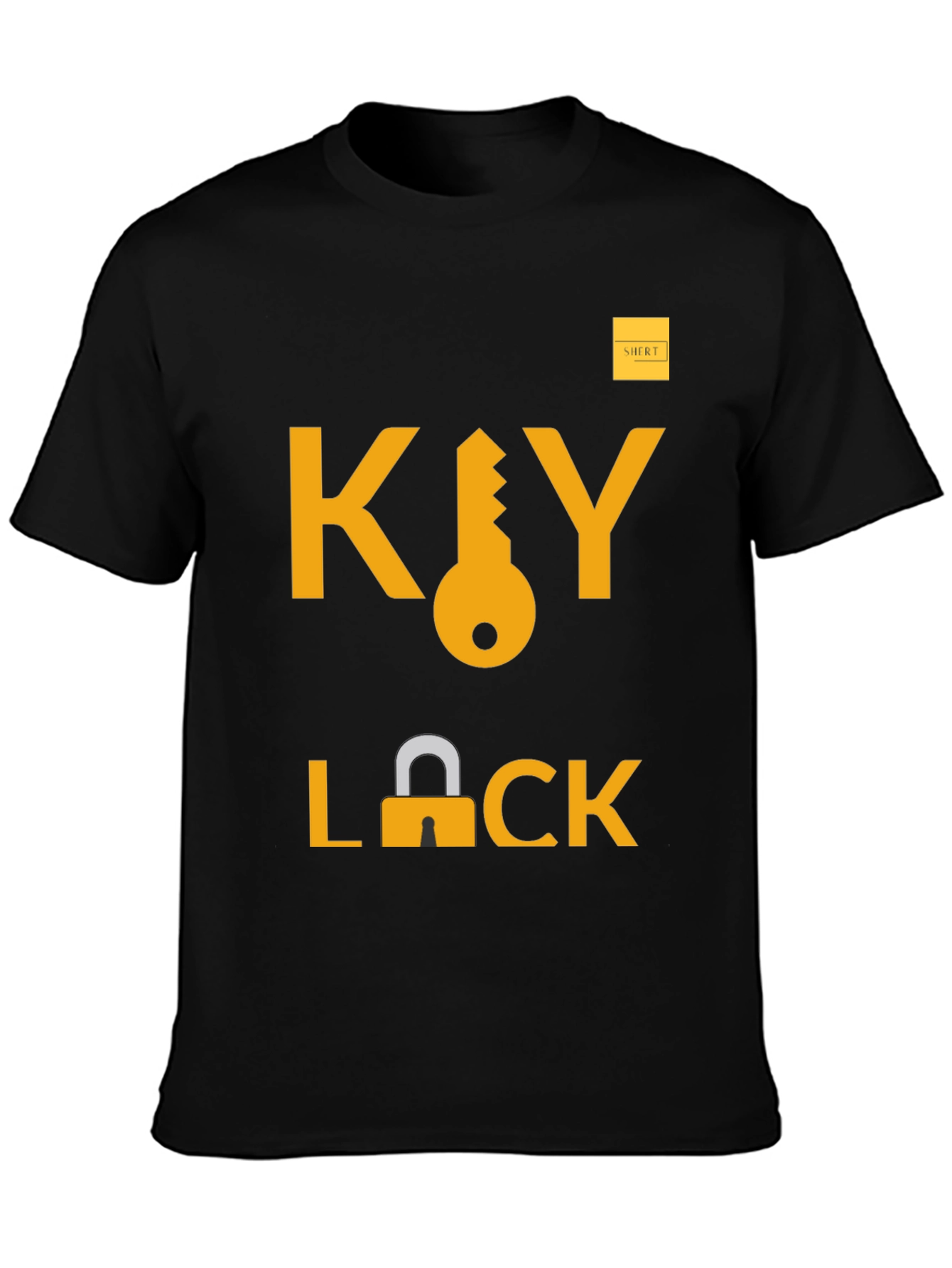 Key Lock Graphic Tee - Trendy Unisex T-Shirt