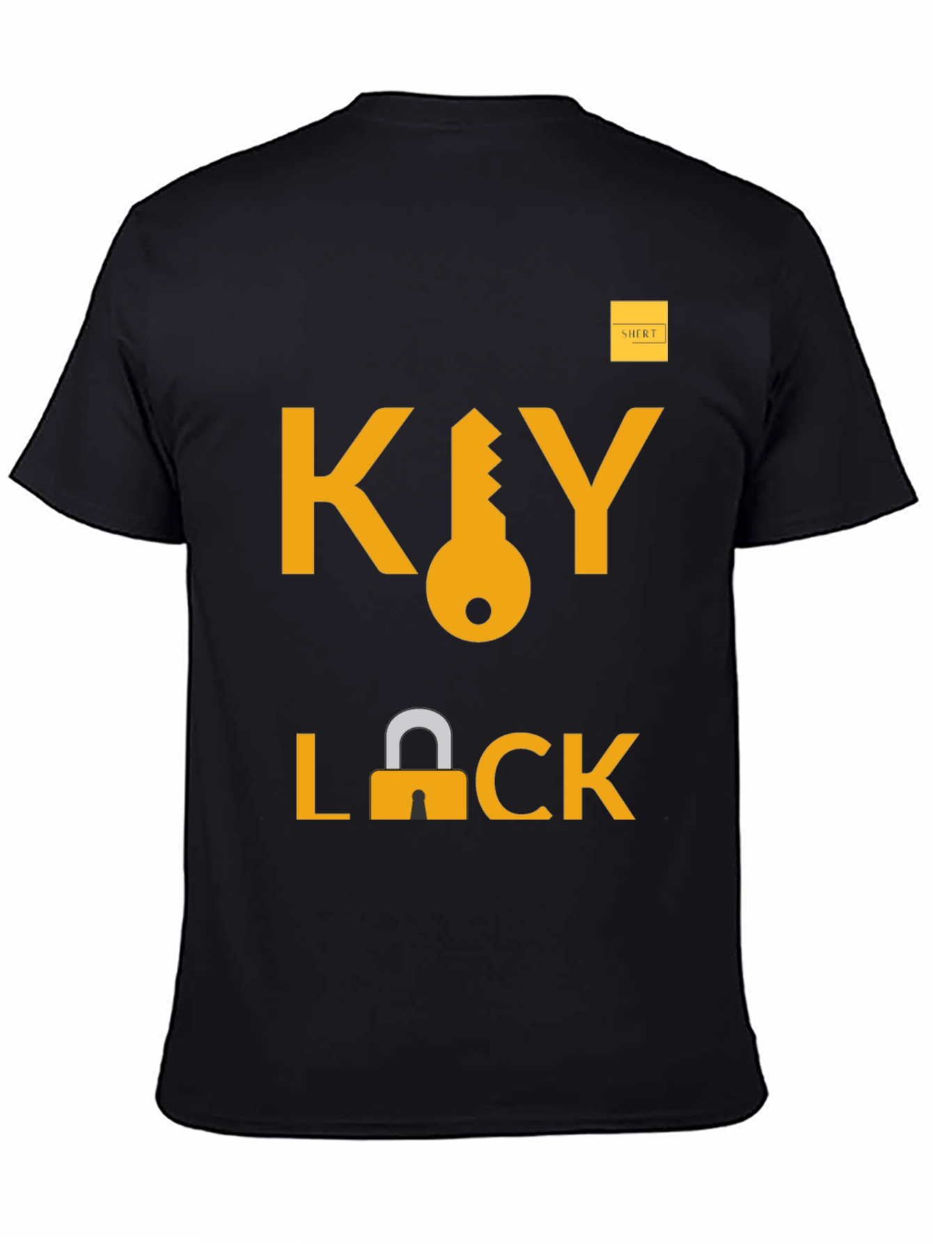 Key Lock Graphic Tee - Trendy Unisex T-Shirt