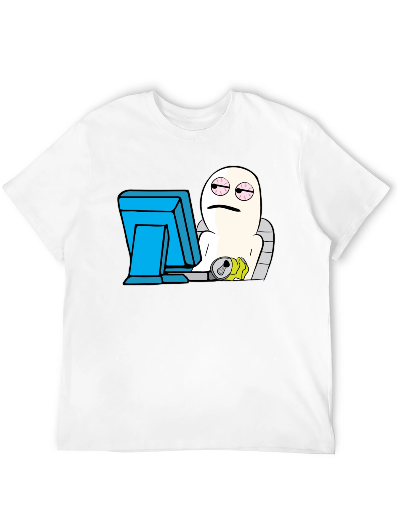 Humorous Graphic Tee - Internet Ghost