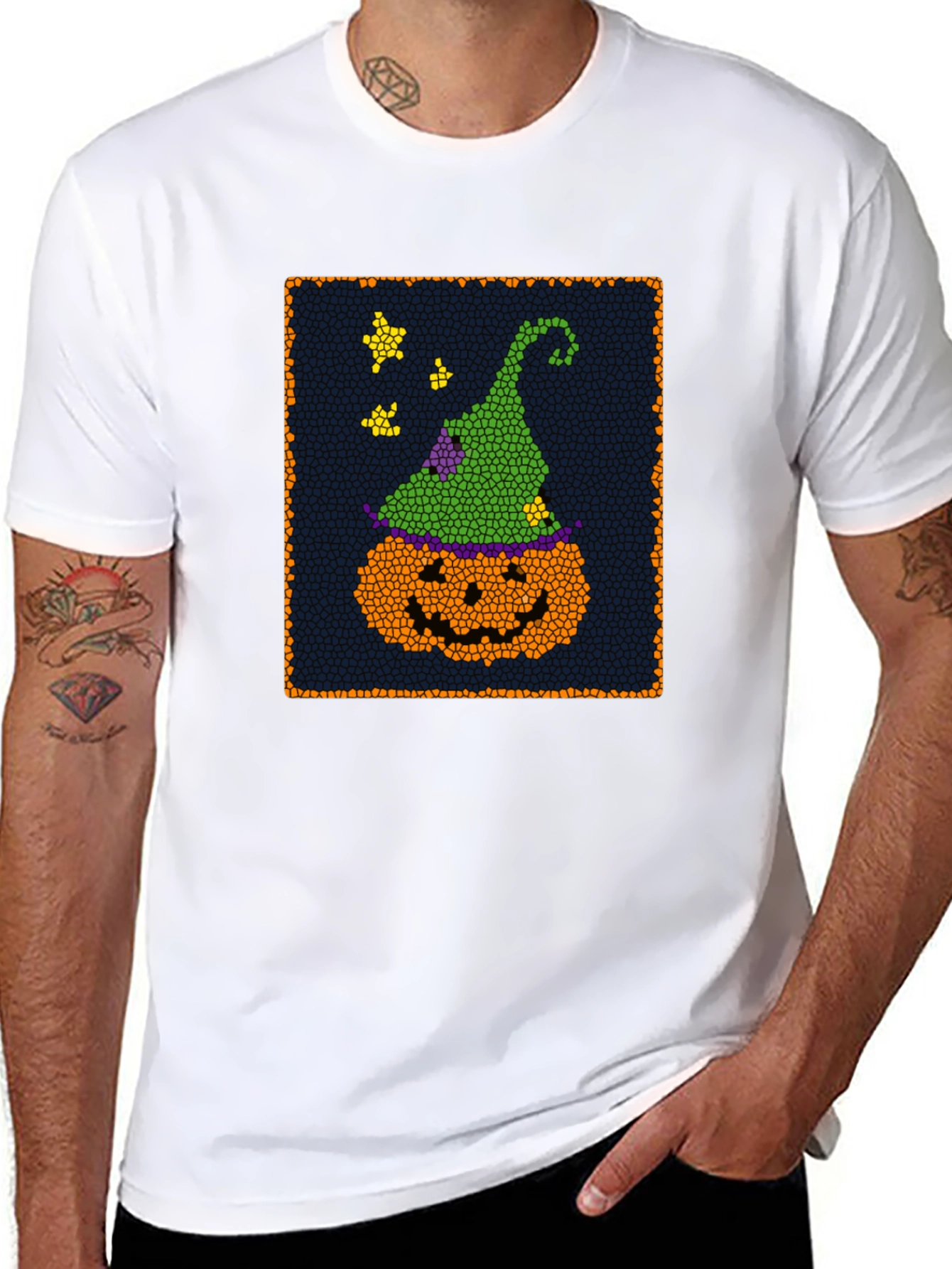Halloween Pumpkin Witch Hat T-Shirt - Spooky Season