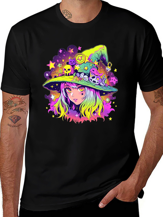 Anime Witch T-Shirt - Colorful Kawaii Style