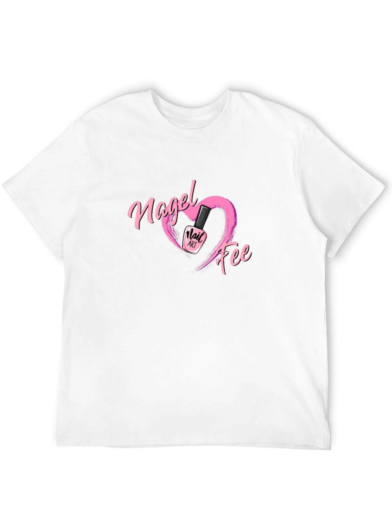 Nail Fee Graphic T-Shirt Unique Heart Design
