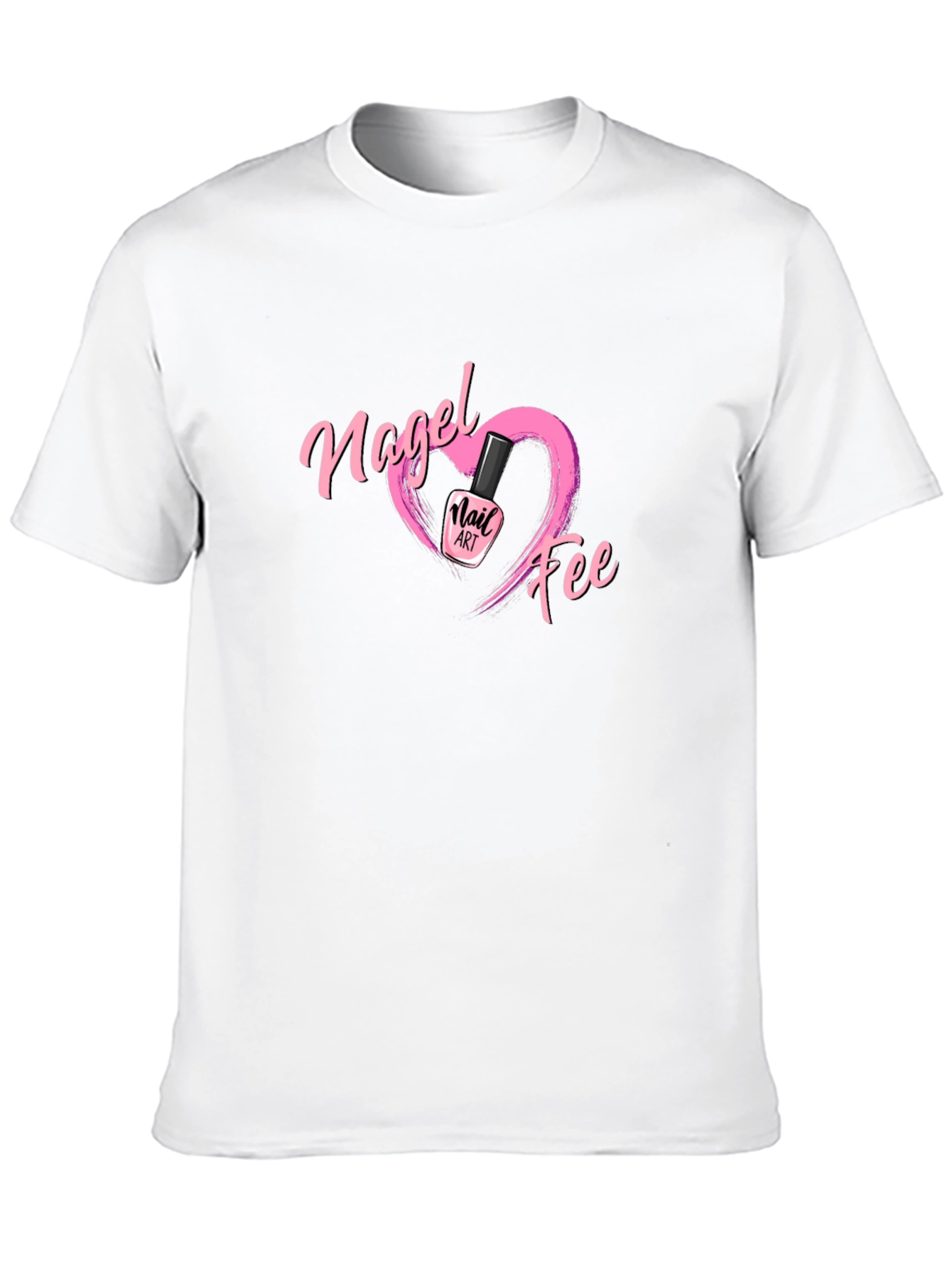 Nail Fee Graphic T-Shirt Unique Heart Design