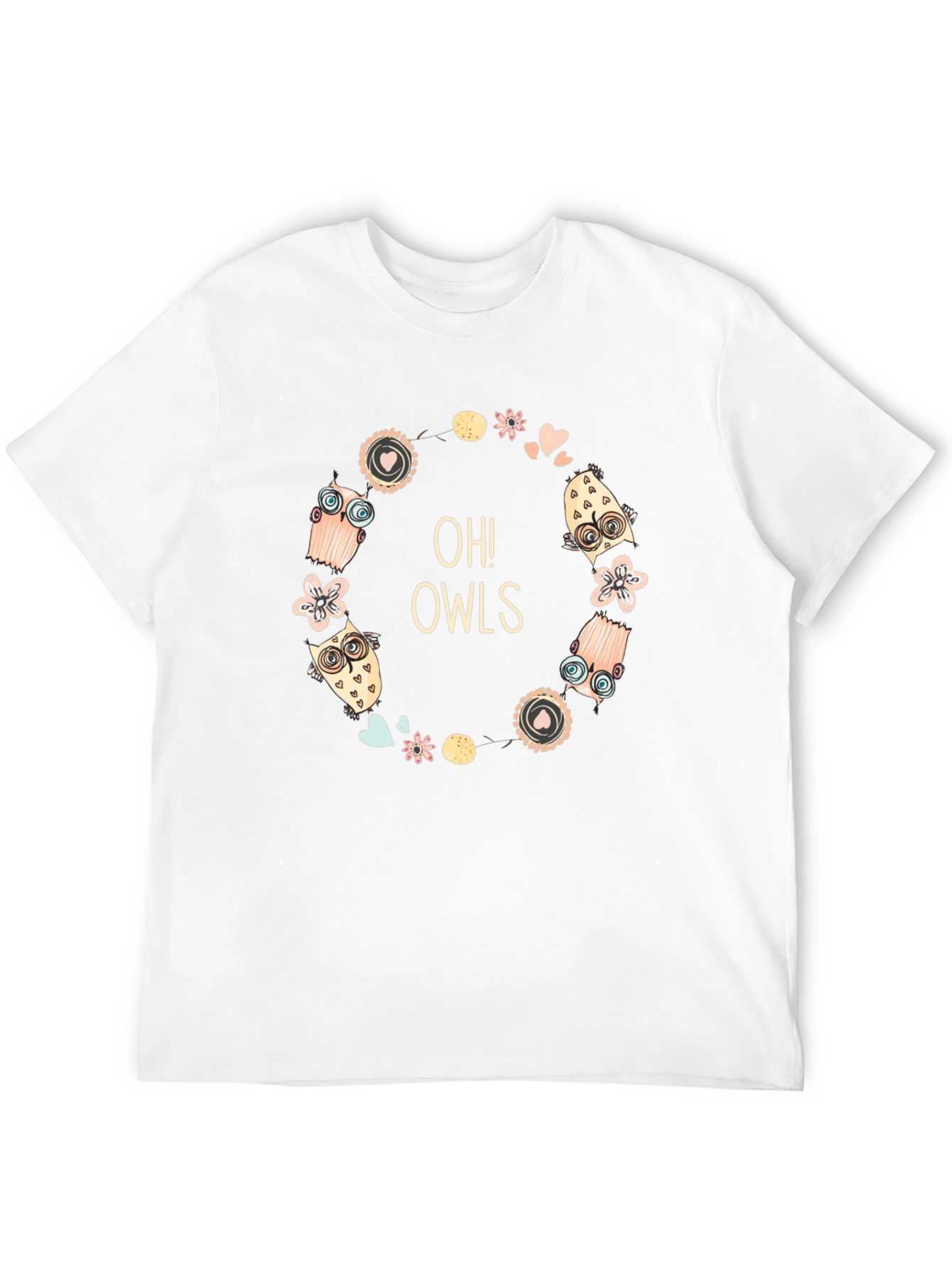 Oh! Owls Graphic Tee - Black Unisex T-Shirt
