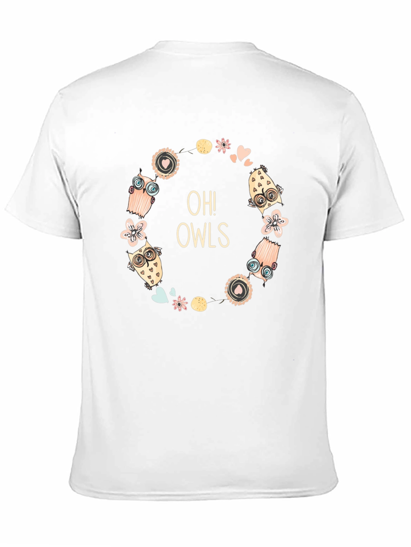 Oh! Owls Graphic Tee - Black Unisex T-Shirt