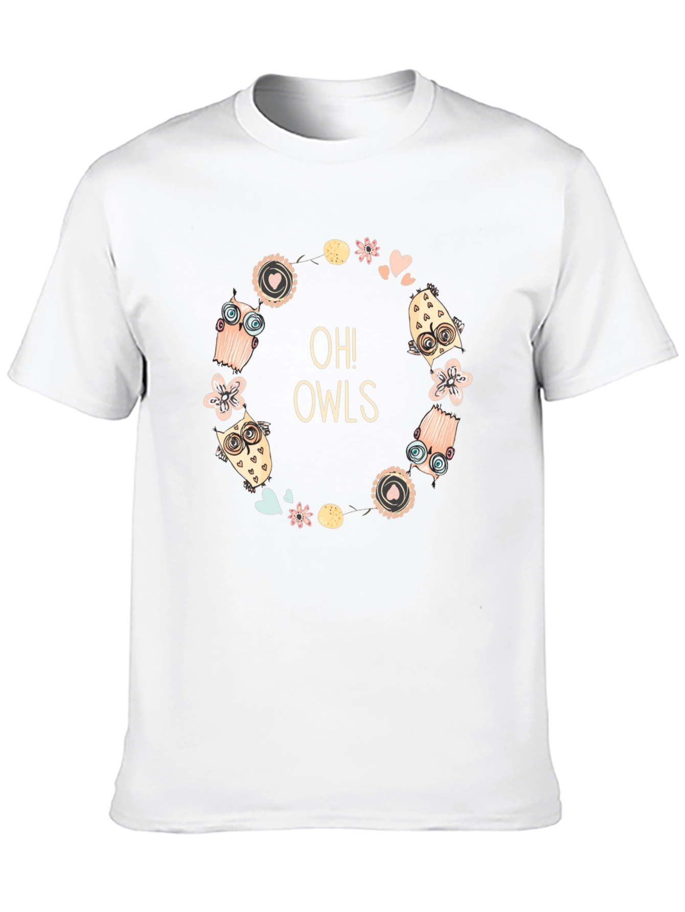 Oh! Owls Graphic Tee - Black Unisex T-Shirt