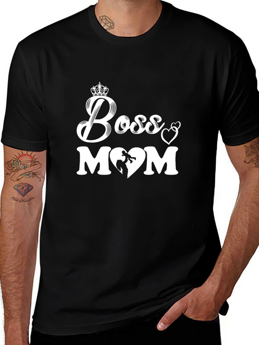 Boss Mom Graphic Tee - Trendy Mothers Day T-Shirt