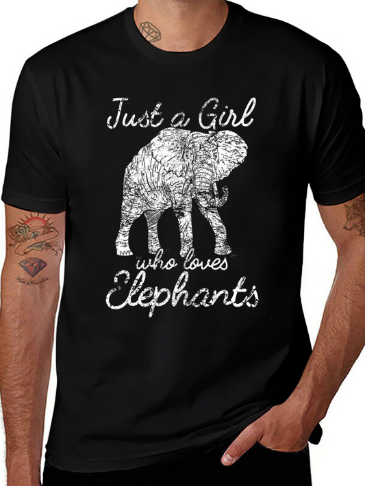 Elephant Lover Black T-Shirt