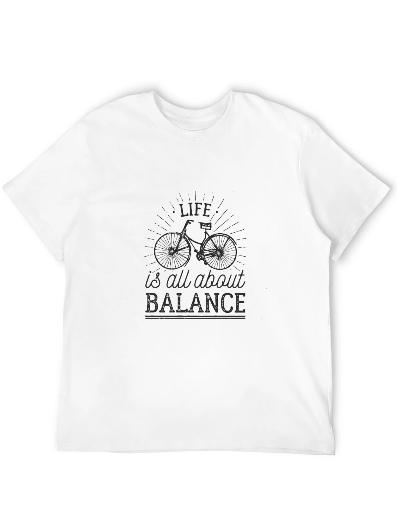 Life is Balance Bike Graphic Tee - Black